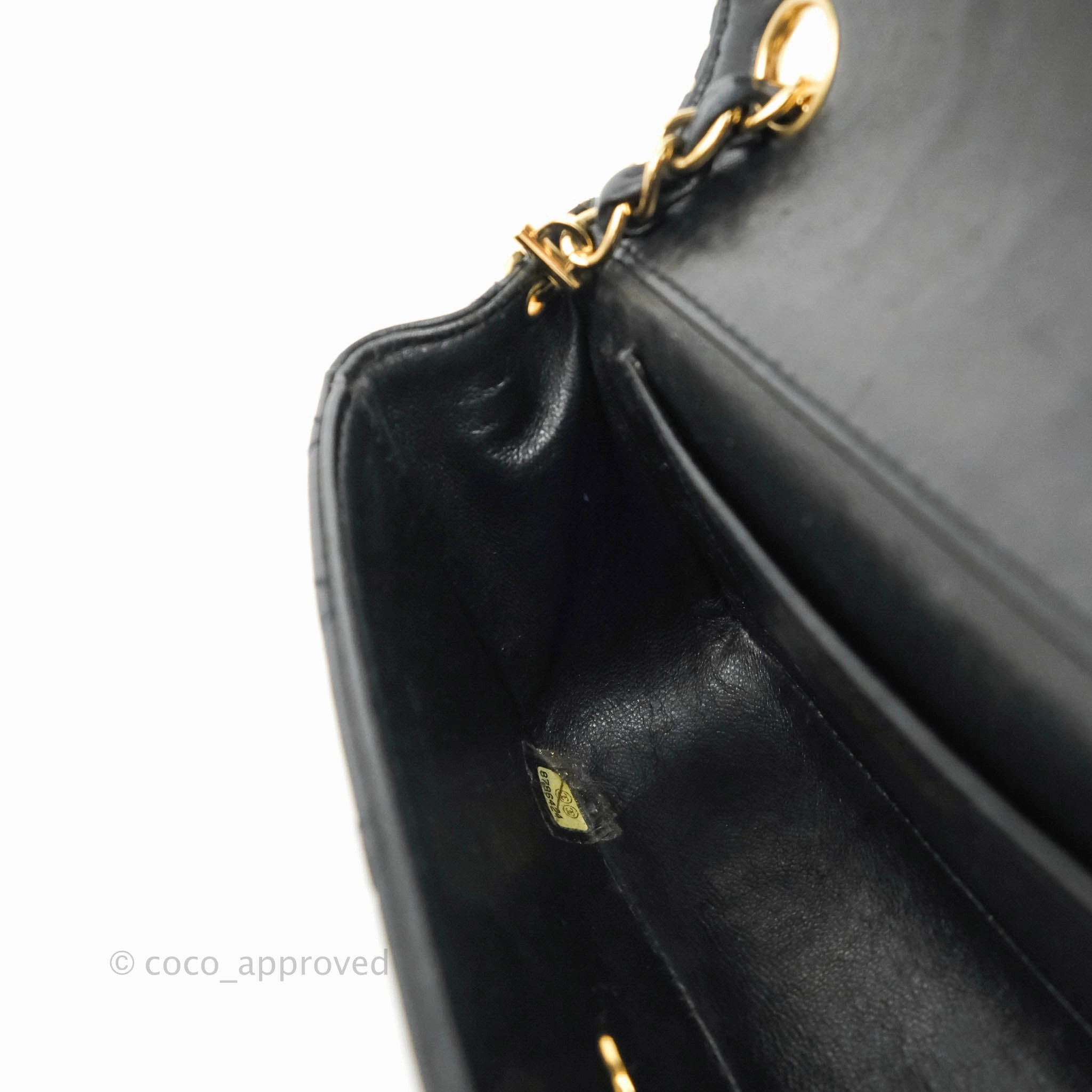 Chanel Vintage Mini Rectangular Black Calfskin 24K Gold Hardware