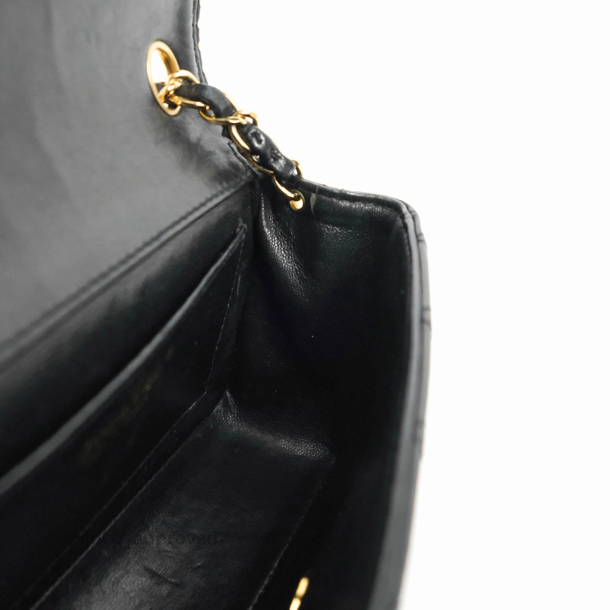 Chanel Vintage Mini Rectangular Black Calfskin 24K Gold Hardware