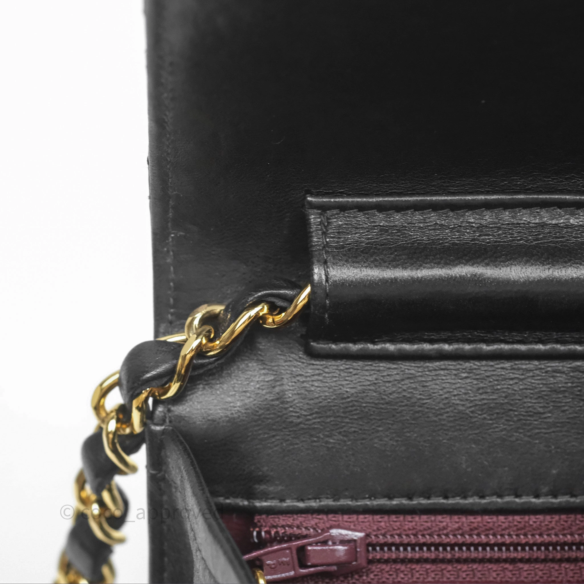 Chanel Vintage Quilted Flap Bag Black Lambskin 24K Gold Hardware