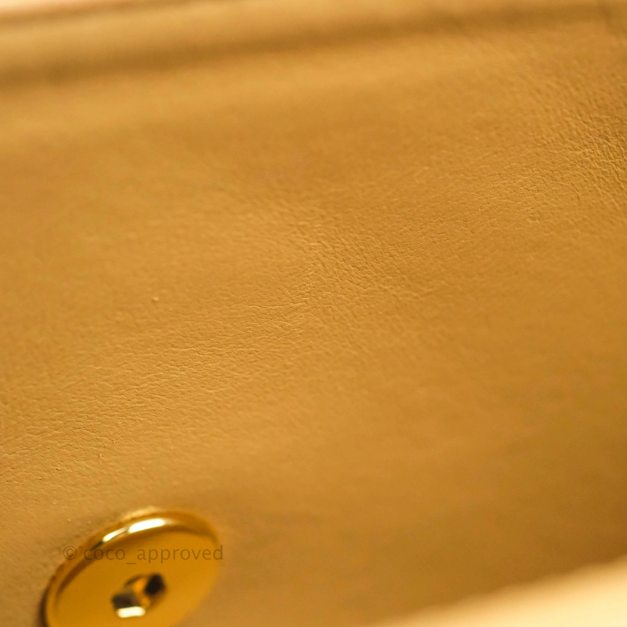 Chanel Vintage Quilted Mini Square Dark Beige Caviar 24K Gold Hardware