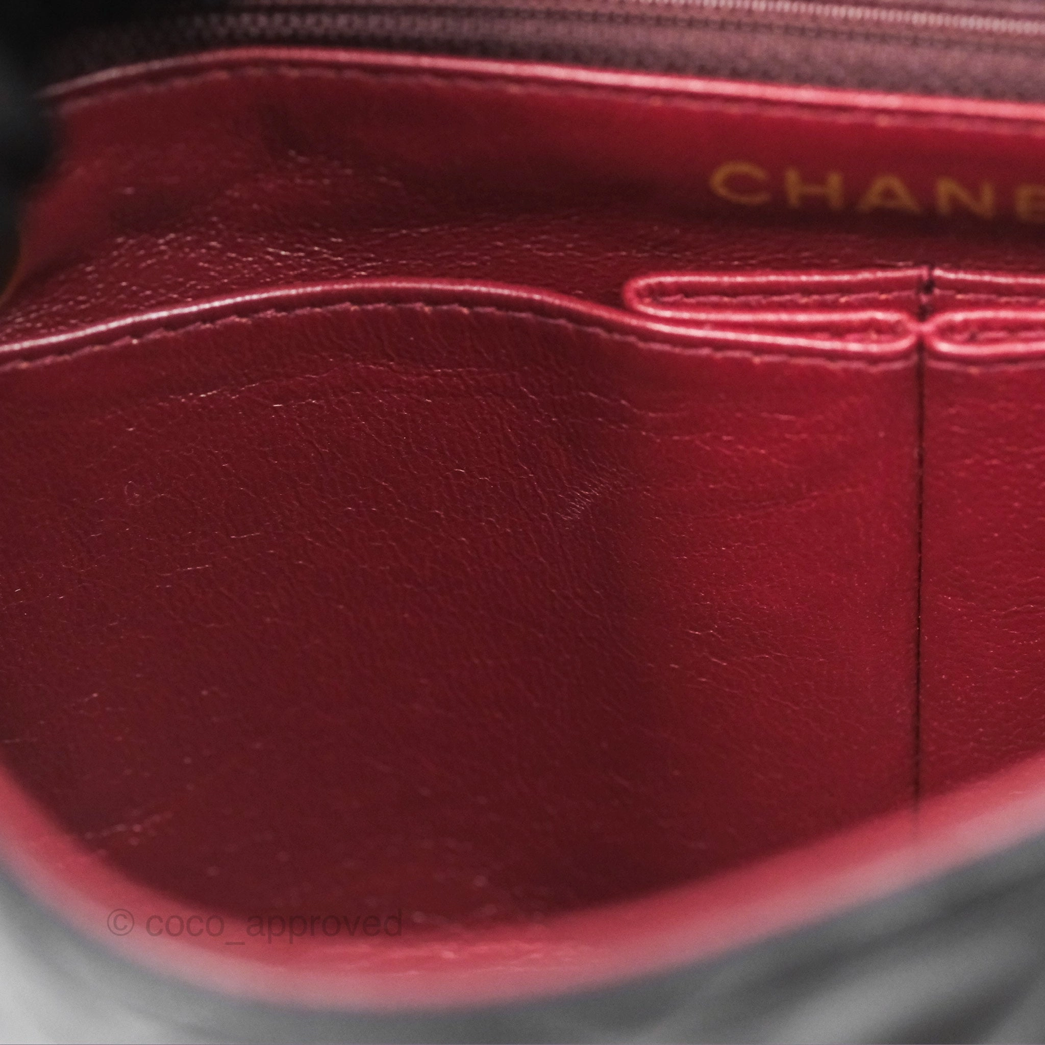 Chanel Vintage Square Flap Bag Black Lambskin 24K Gold Hardware