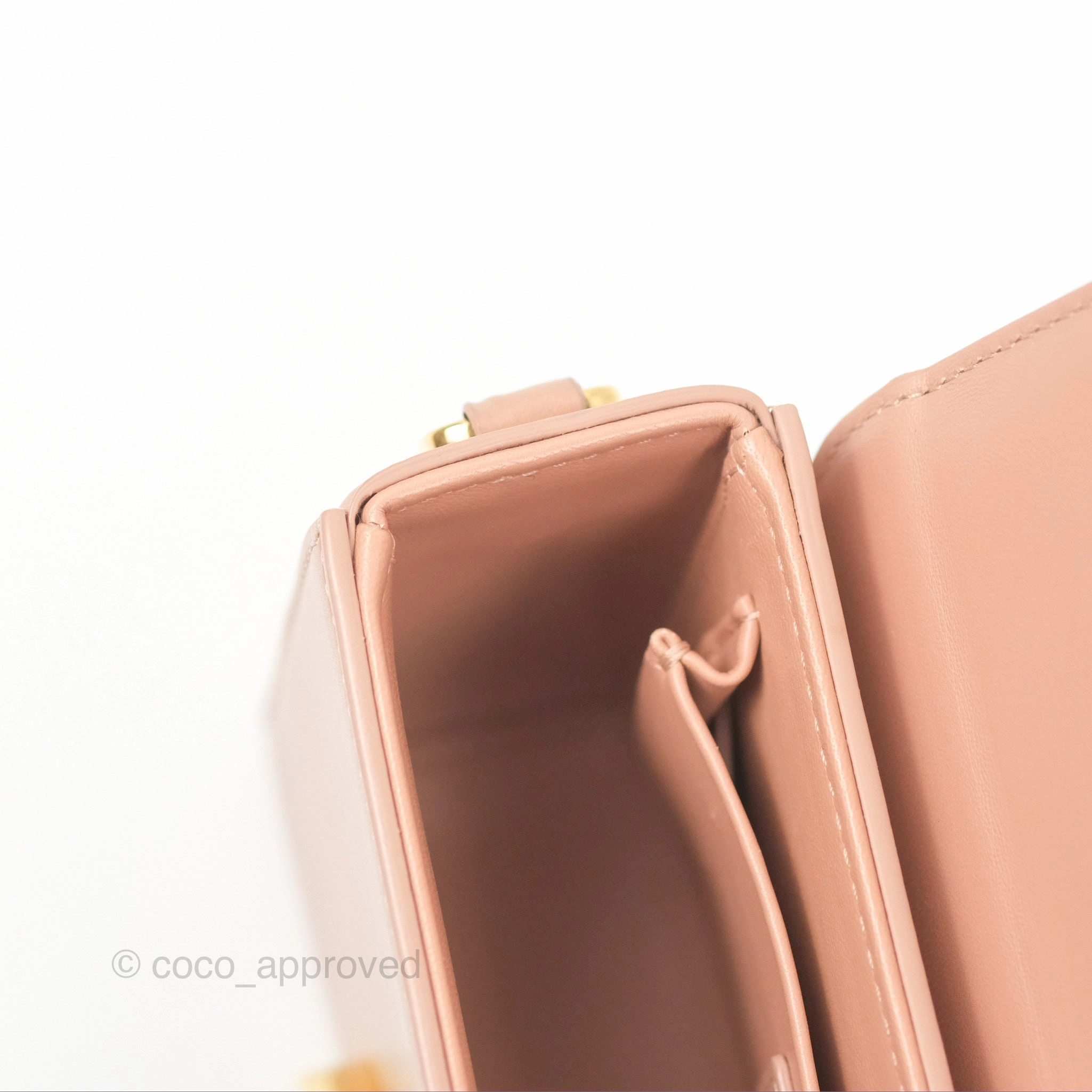 Christian Dior 30 Montaigne Beige Calfskin Box Bag