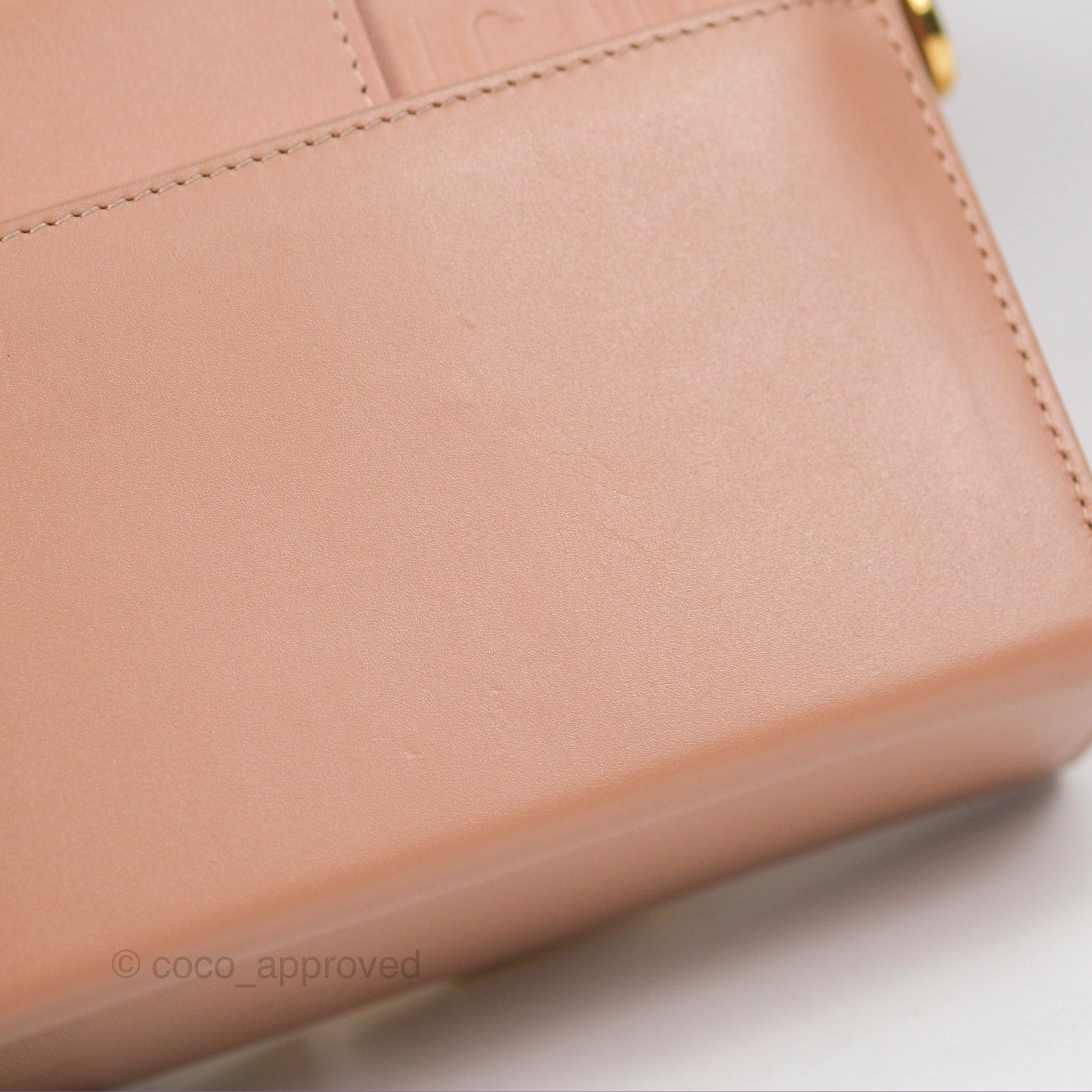 Christian Dior 30 Montaigne Beige Calfskin Box Bag
