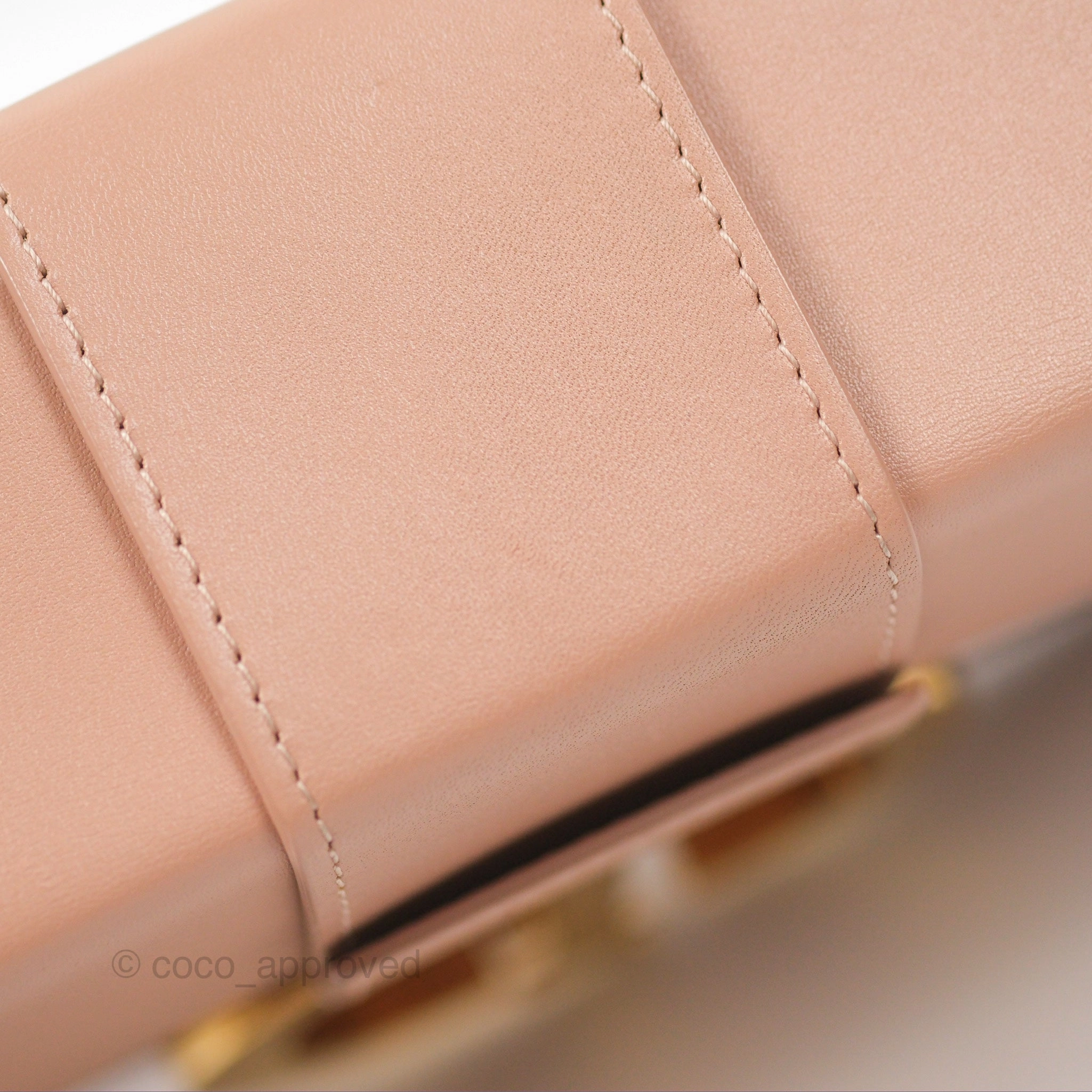 Christian Dior 30 Montaigne Beige Calfskin Box Bag