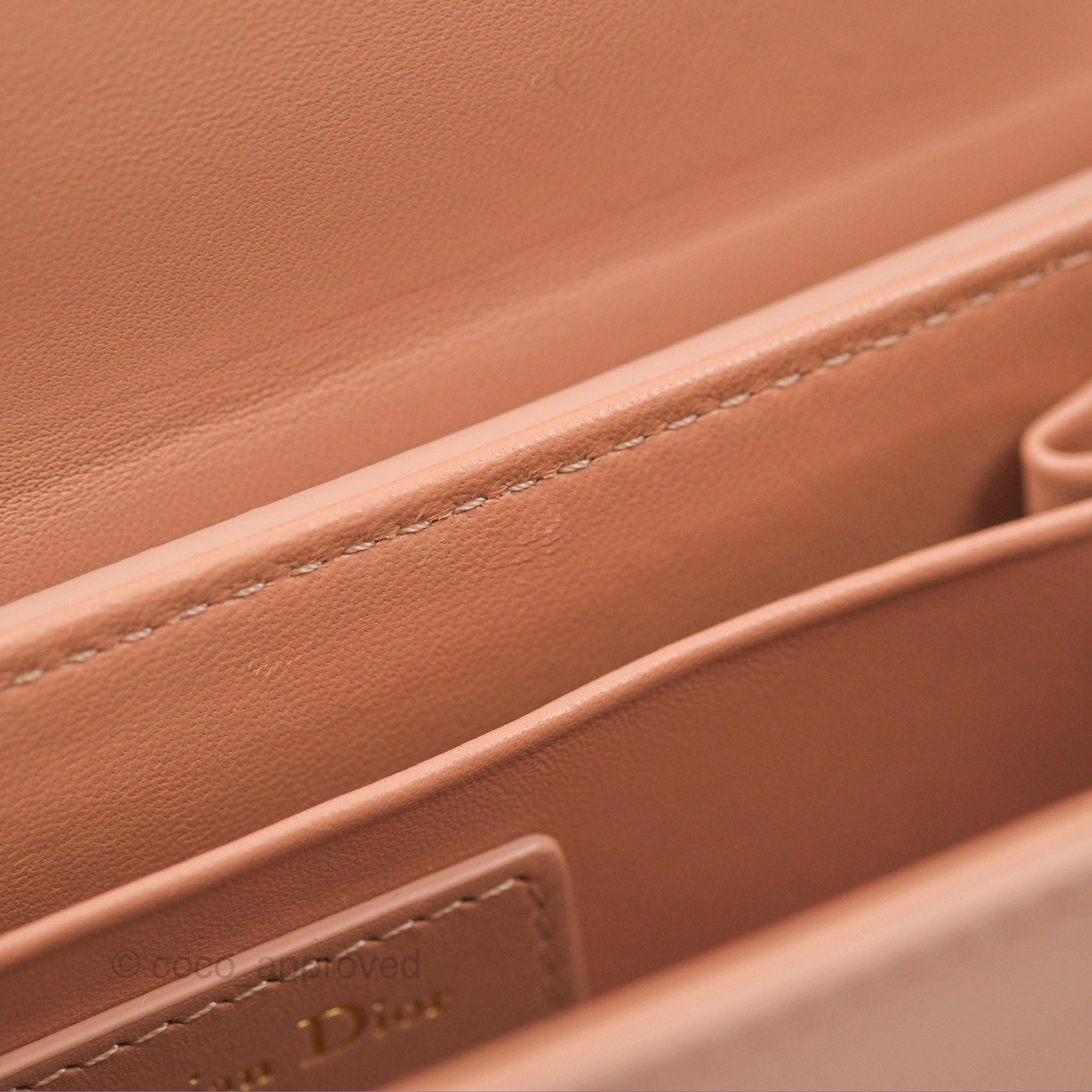 Christian Dior 30 Montaigne Beige Calfskin Box Bag