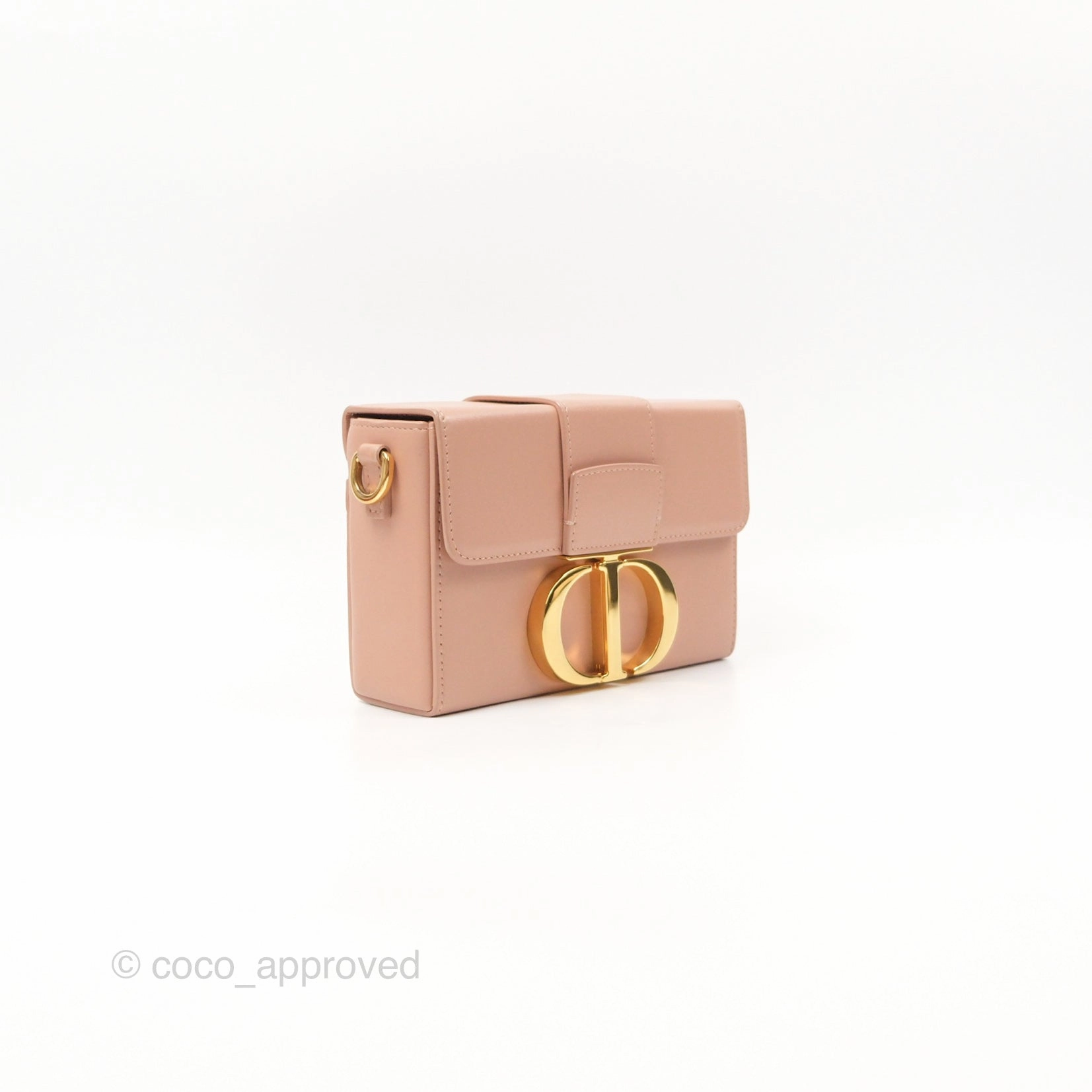 Christian Dior 30 Montaigne Beige Calfskin Box Bag