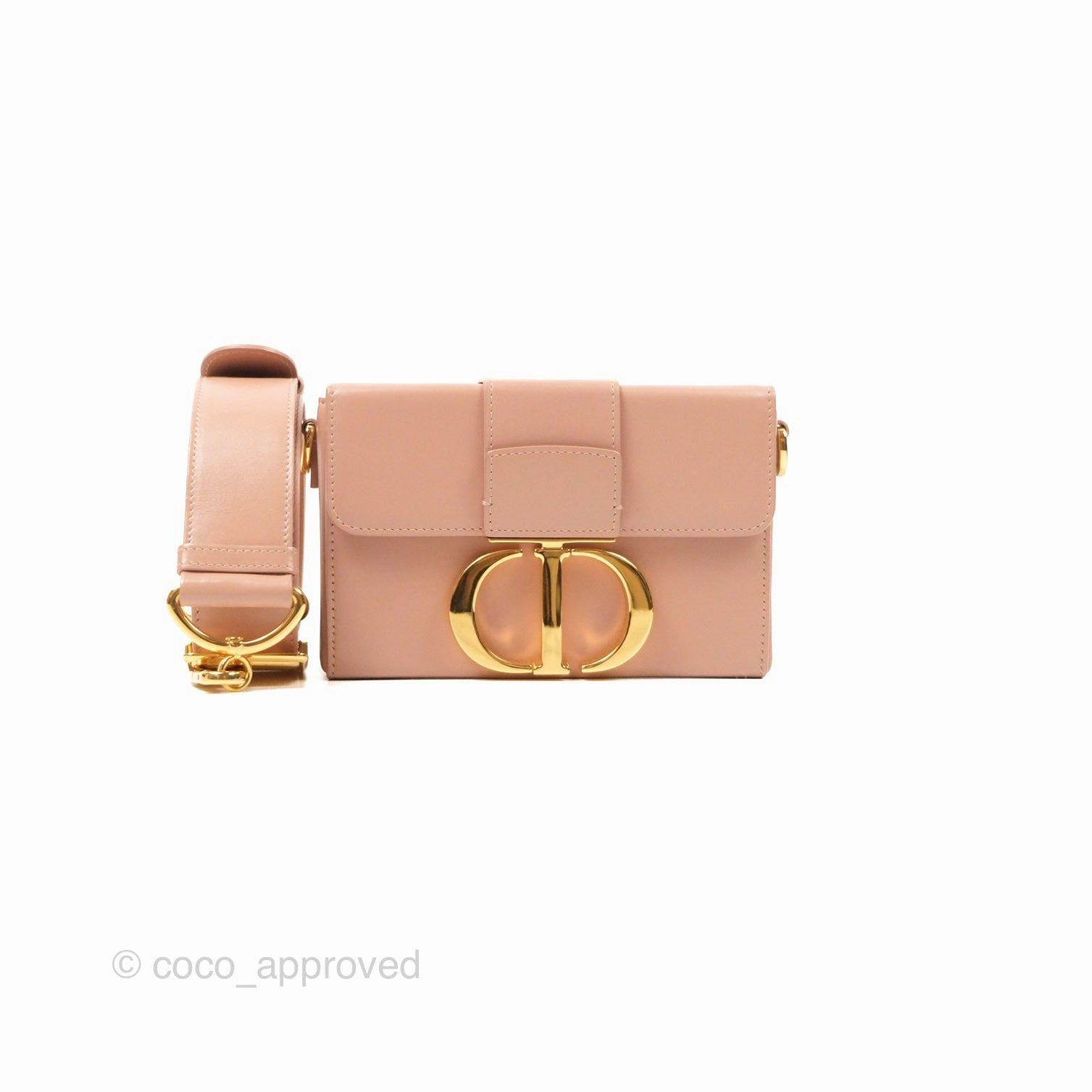 Christian Dior 30 Montaigne Beige Calfskin Box Bag