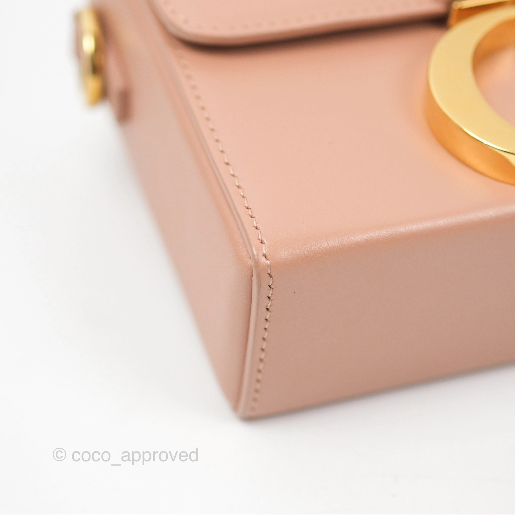 Christian Dior 30 Montaigne Beige Calfskin Box Bag