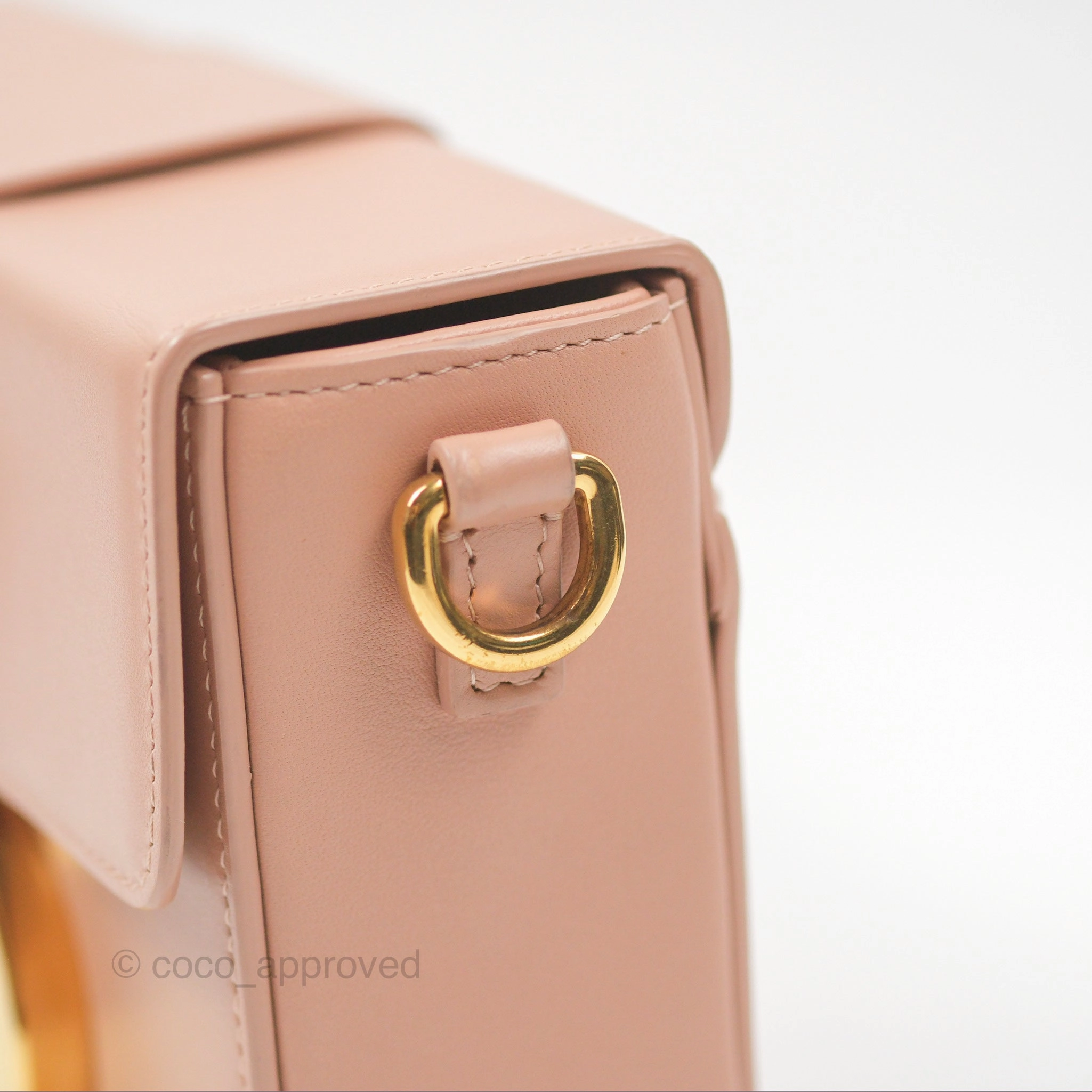 Christian Dior 30 Montaigne Beige Calfskin Box Bag