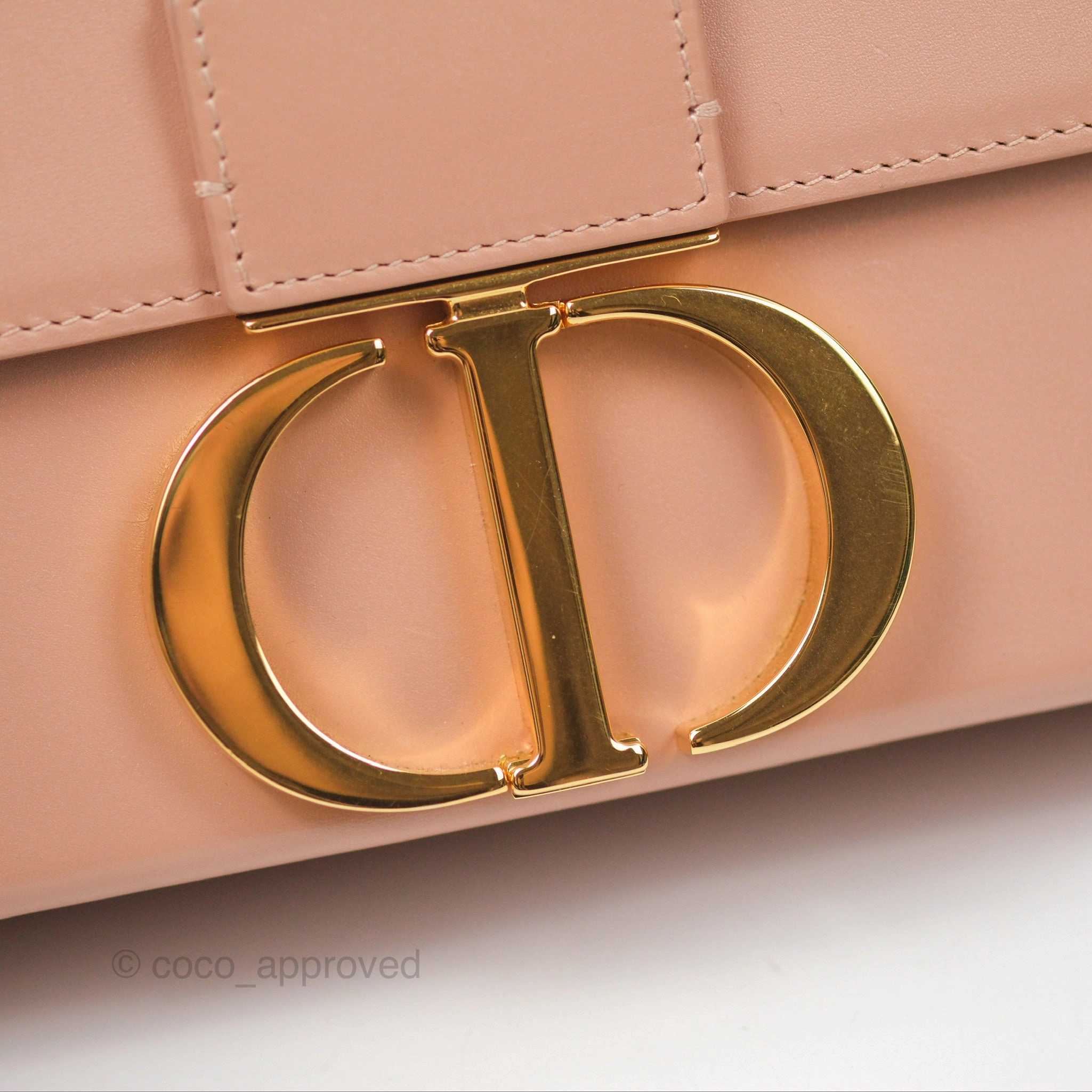 Christian Dior 30 Montaigne Beige Calfskin Box Bag