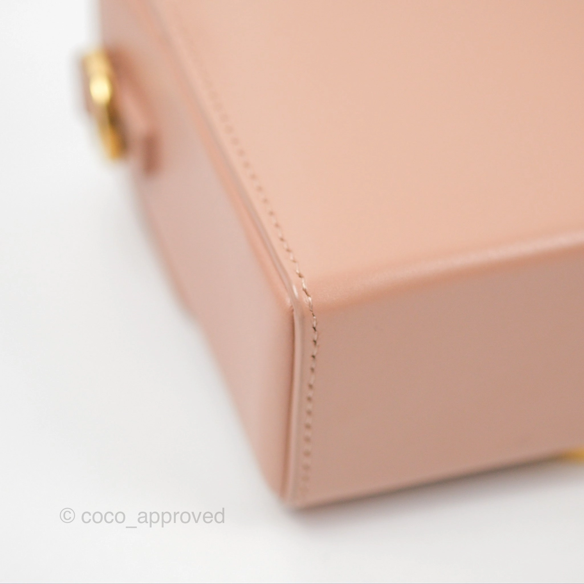 Christian Dior 30 Montaigne Beige Calfskin Box Bag