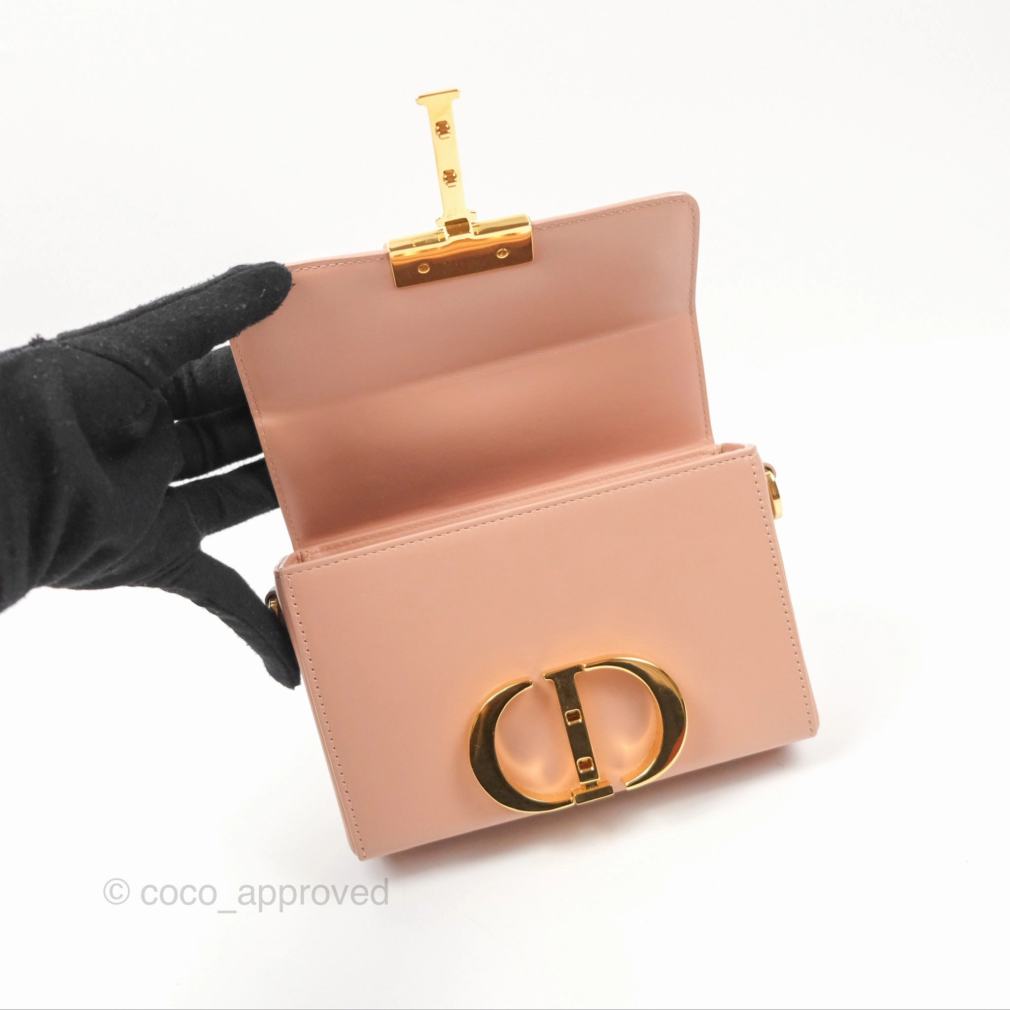 Christian Dior 30 Montaigne Beige Calfskin Box Bag