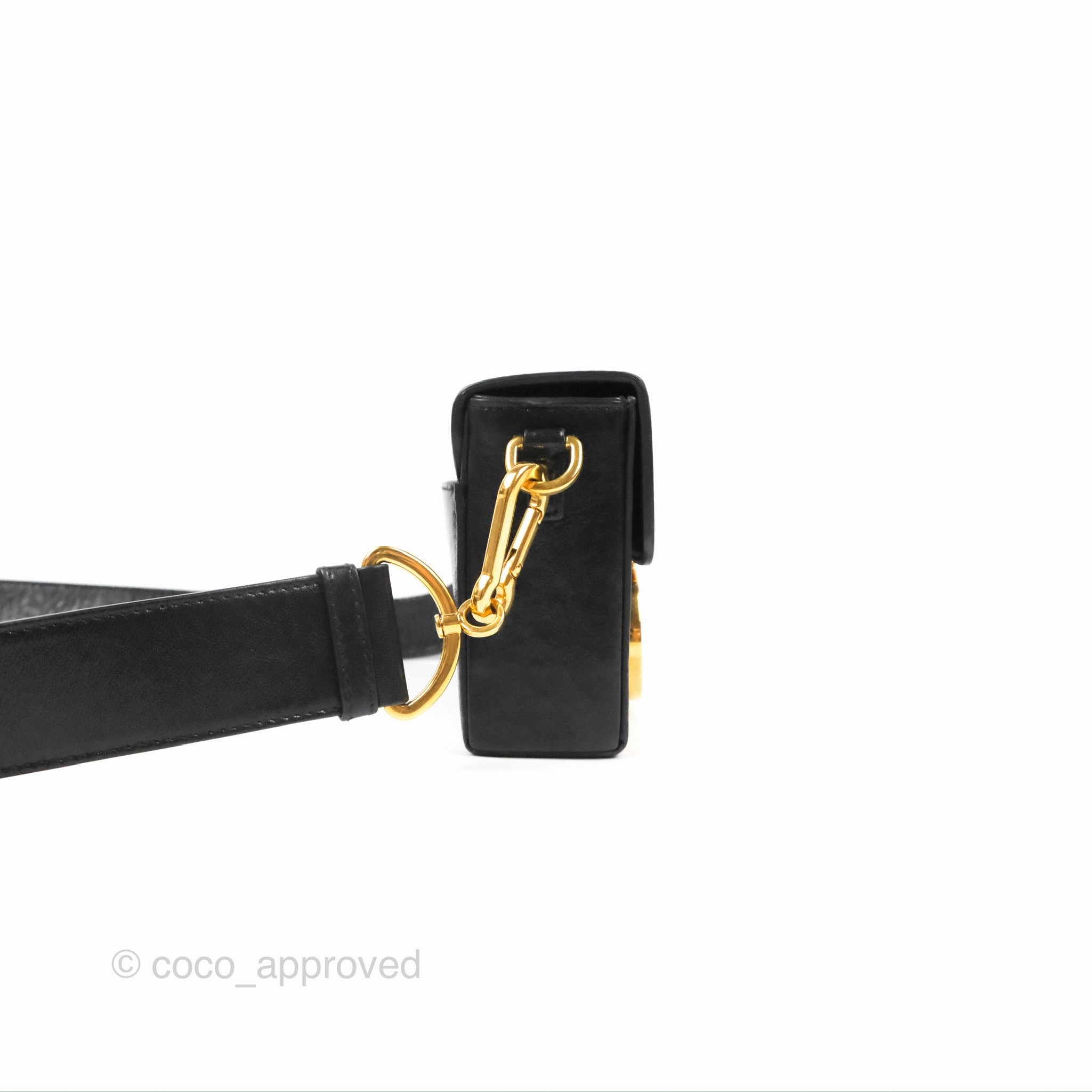 Christian Dior 30 Montaigne Box Bag Black Shiny Clinked Lambskin Gold Hardware