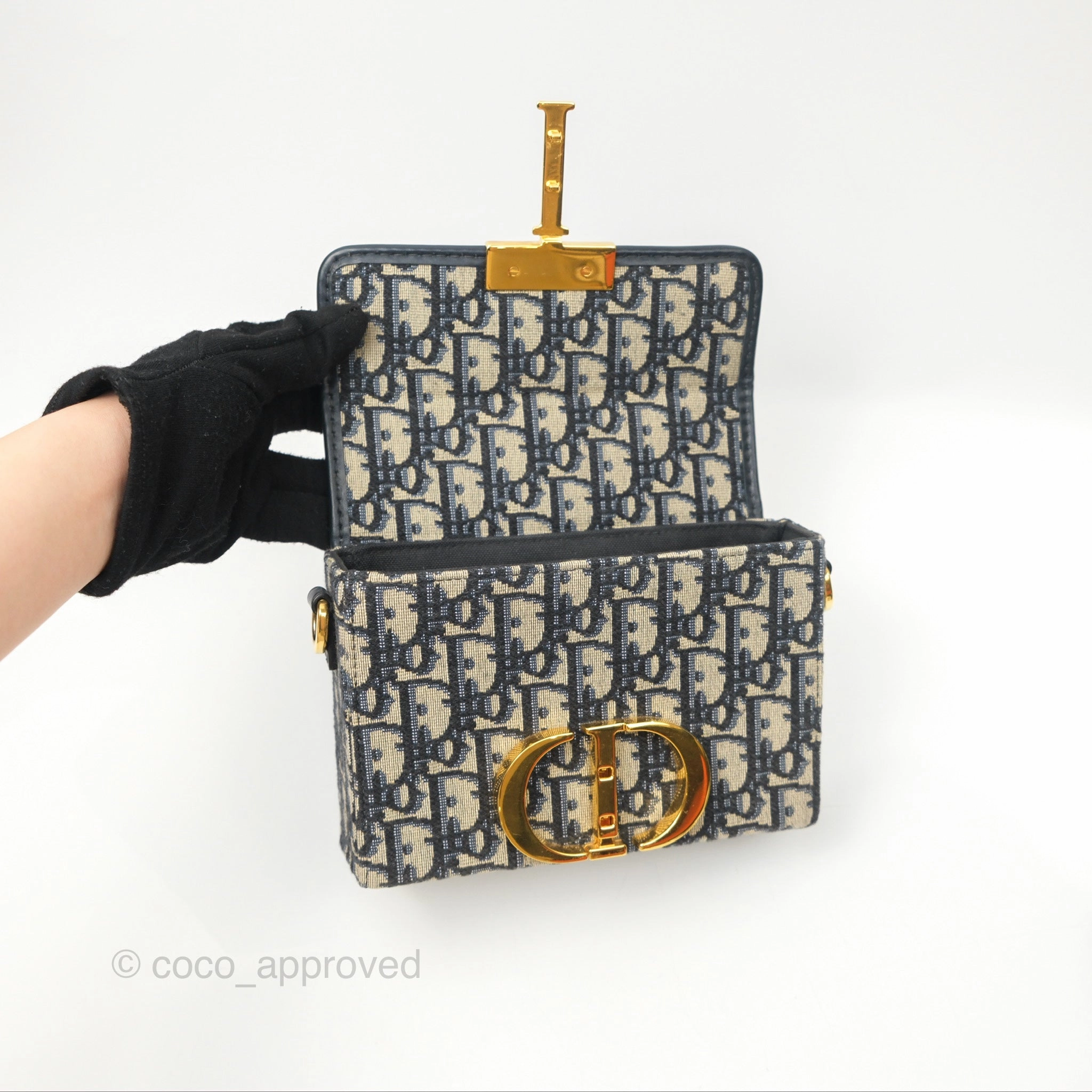 Christian Dior 30 Montaigne Oblique Jacquard Box Bag