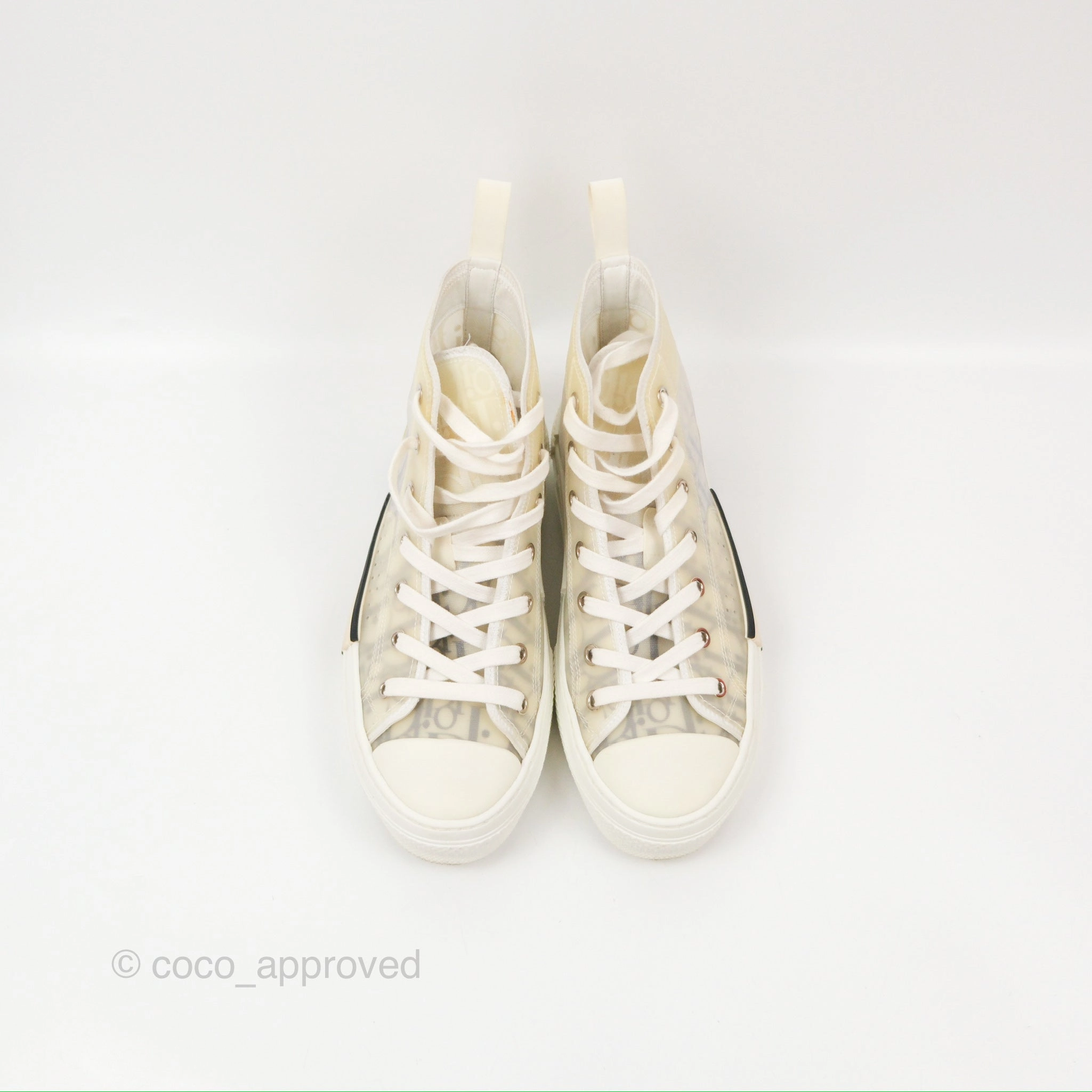 Christian Dior B23 Black Oblique High-Top Sneakers Size 37.5