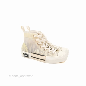 Christian Dior B23 Black Oblique High-Top Sneakers Size 37.5