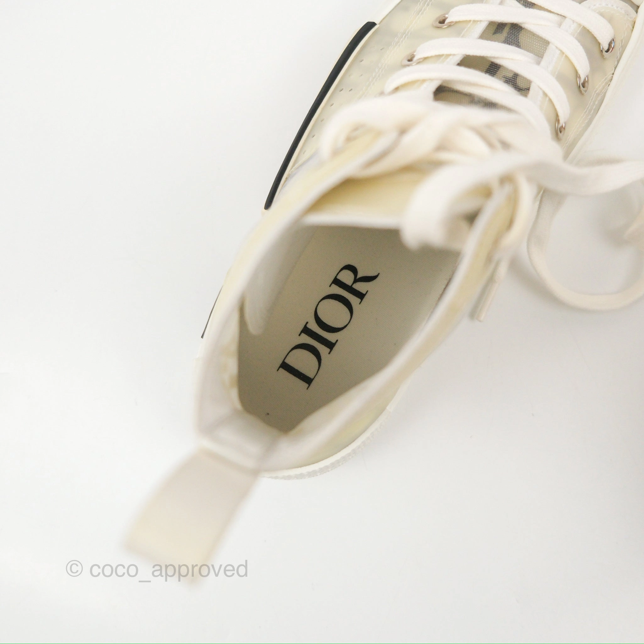 Christian Dior B23 Black Oblique High-Top Sneakers Size 37.5