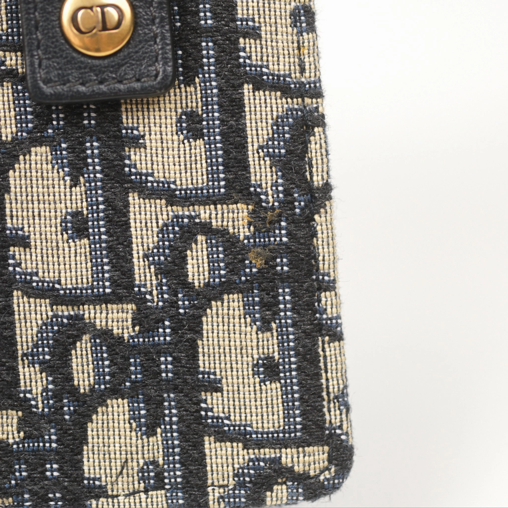 Christian Dior Blue Dior Oblique Jacquard Saddle Belt Pouch