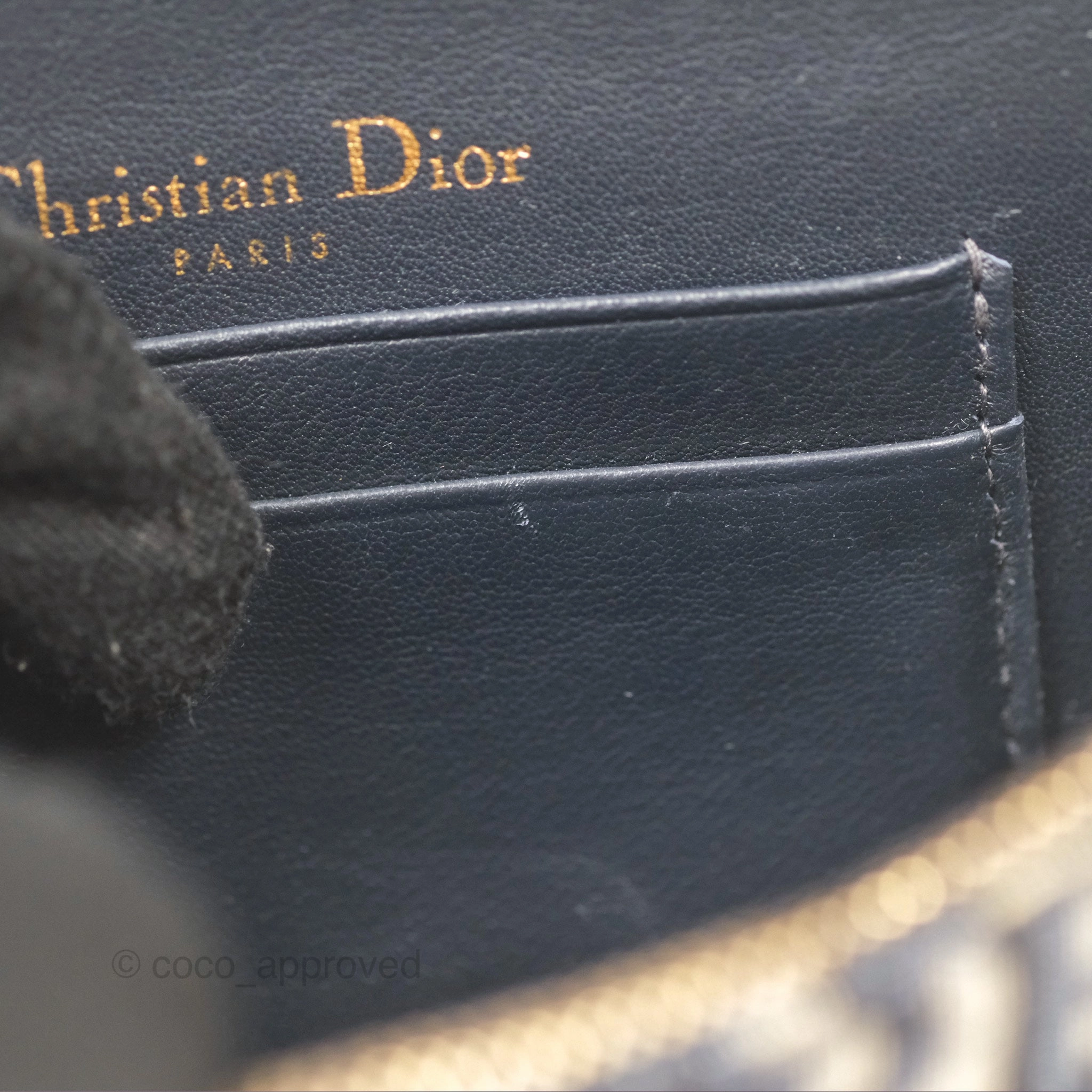 Christian Dior Blue Dior Oblique Jacquard Saddle Belt Pouch