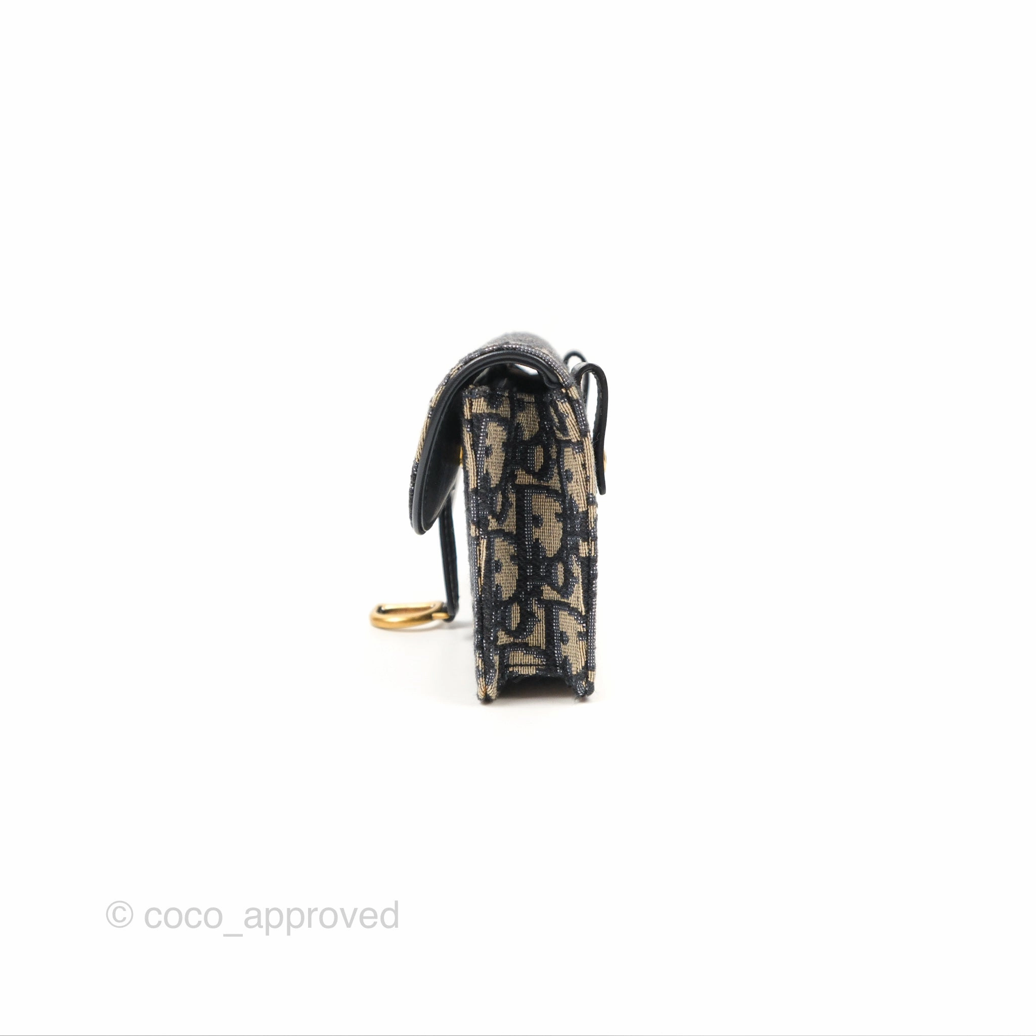 Christian Dior Blue Dior Oblique Jacquard Saddle Belt Pouch