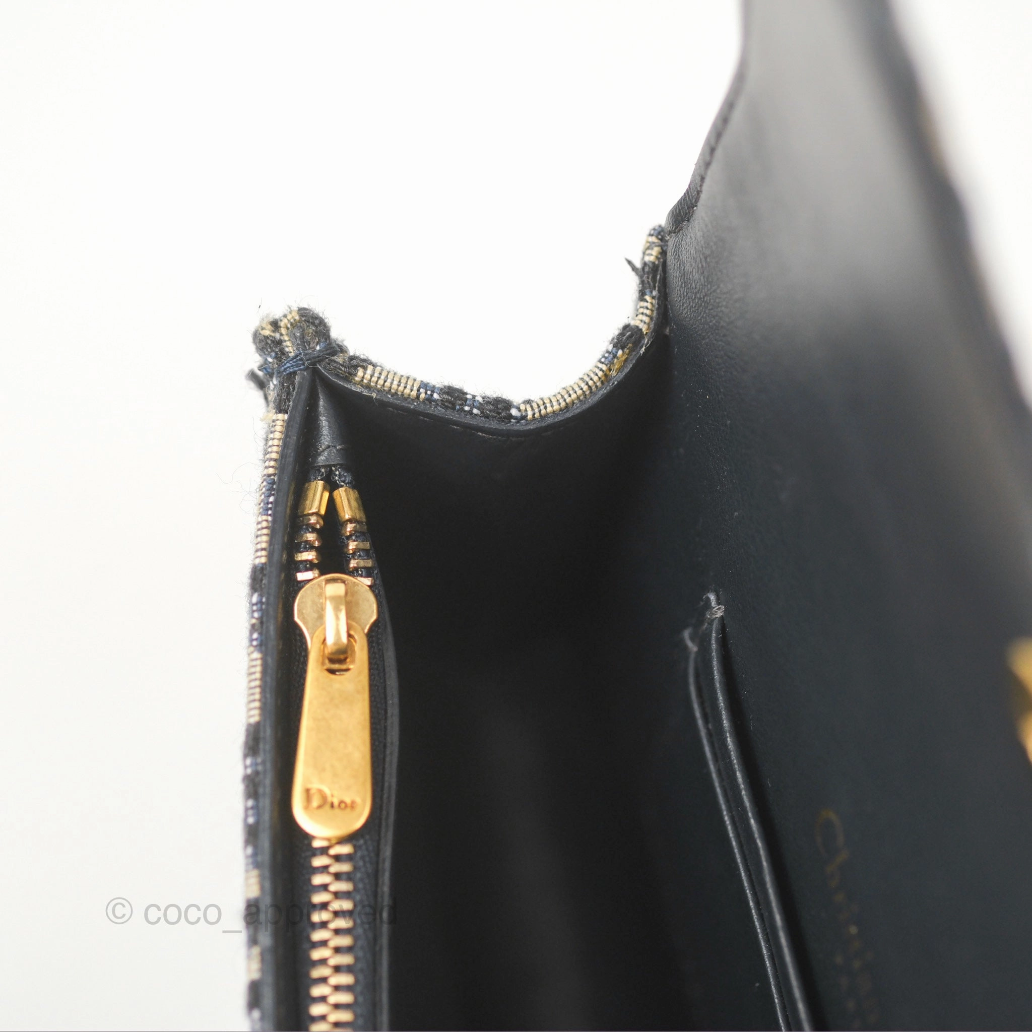 Christian Dior Blue Dior Oblique Jacquard Saddle Belt Pouch