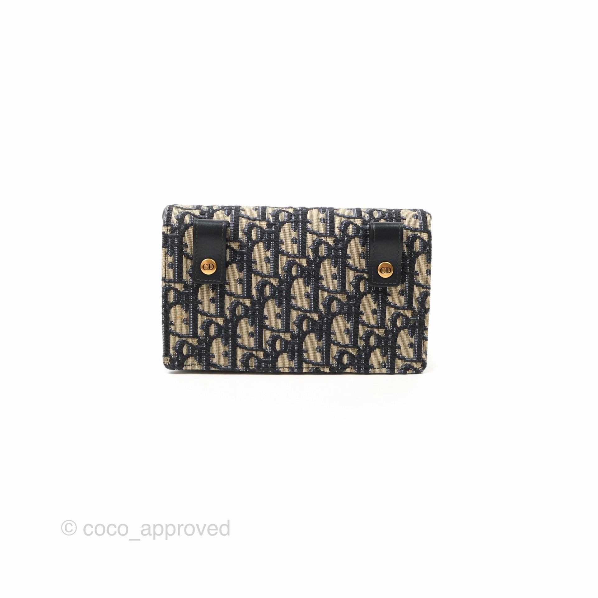 Christian Dior Blue Dior Oblique Jacquard Saddle Belt Pouch