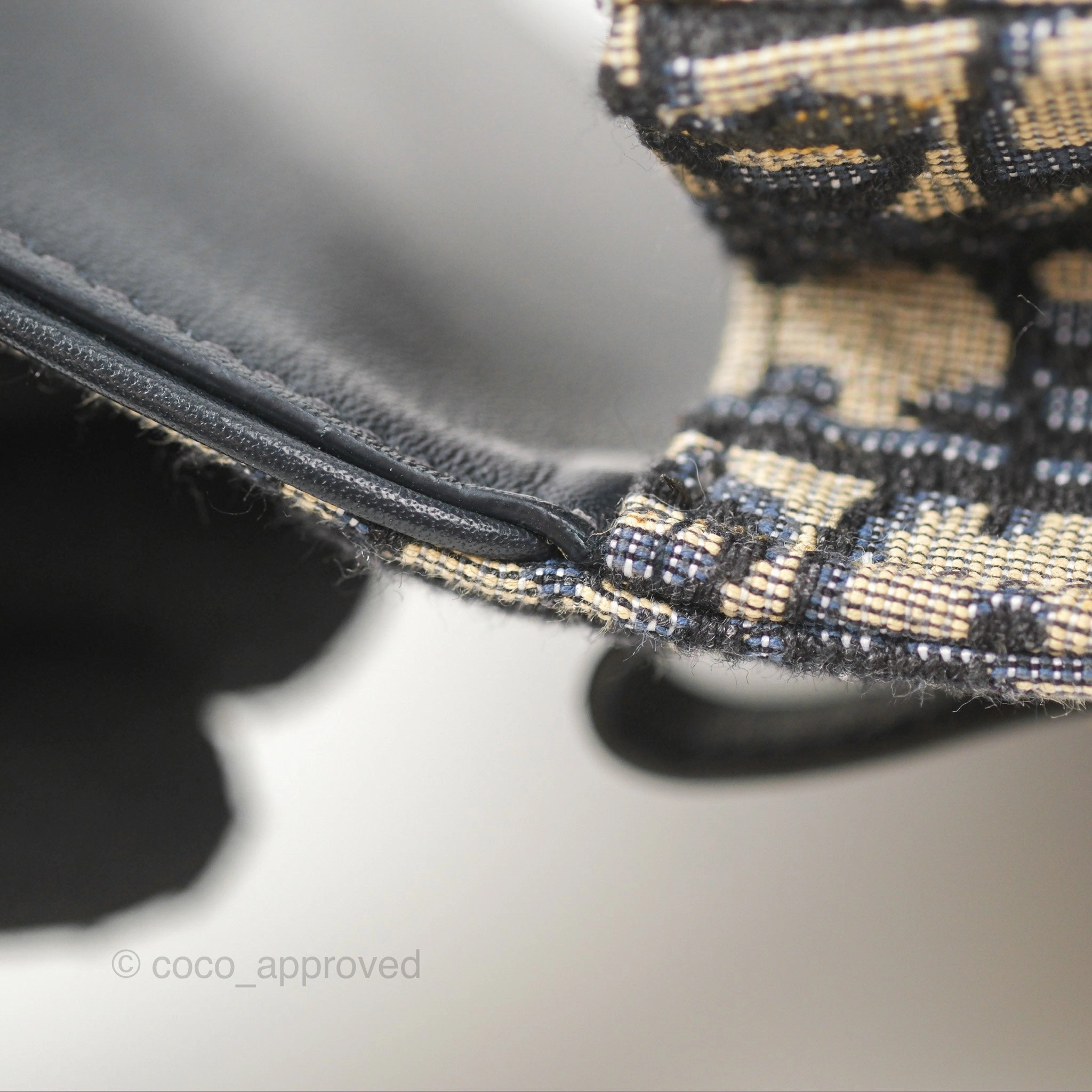 Christian Dior Blue Dior Oblique Jacquard Saddle Belt Pouch