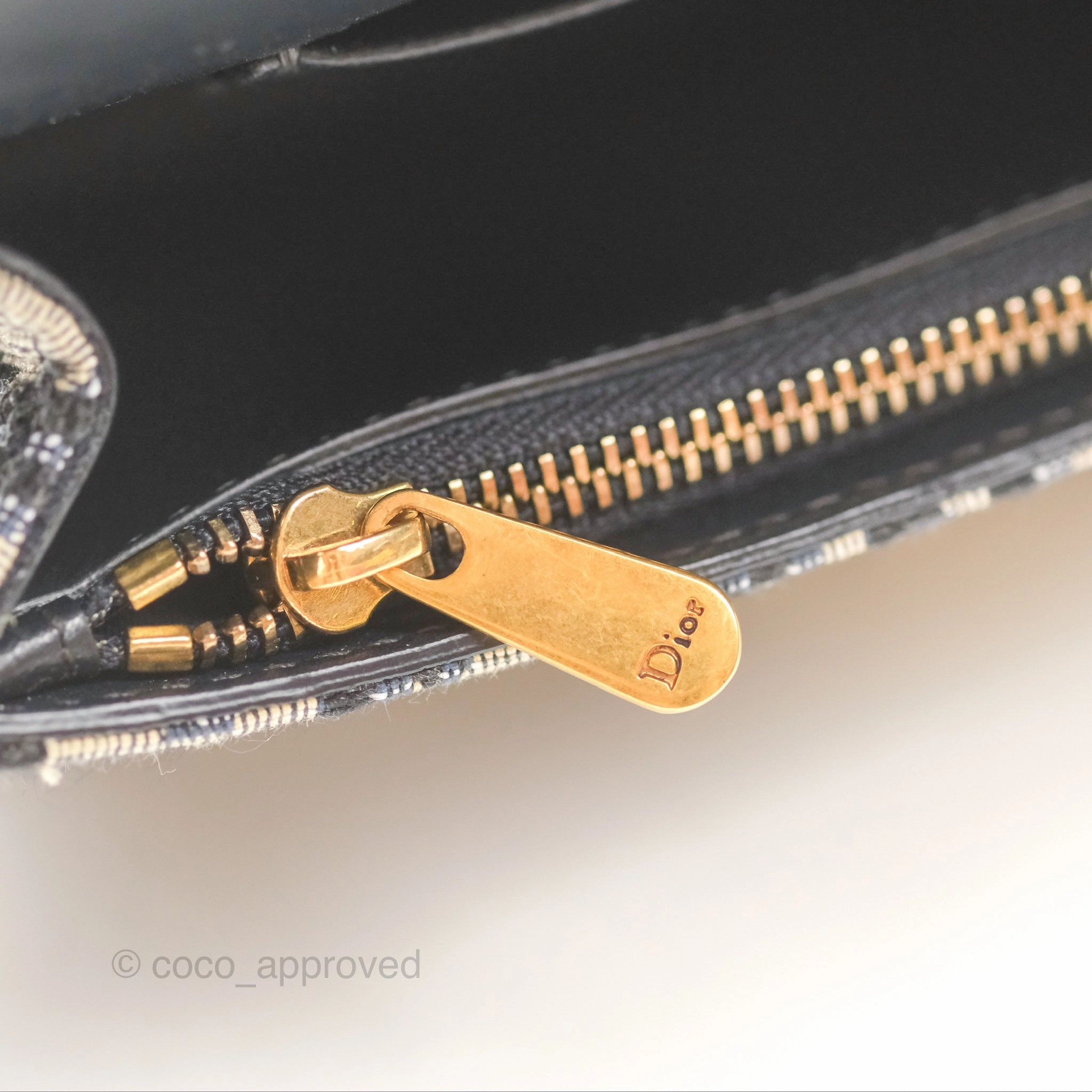 Christian Dior Blue Dior Oblique Jacquard Saddle Belt Pouch