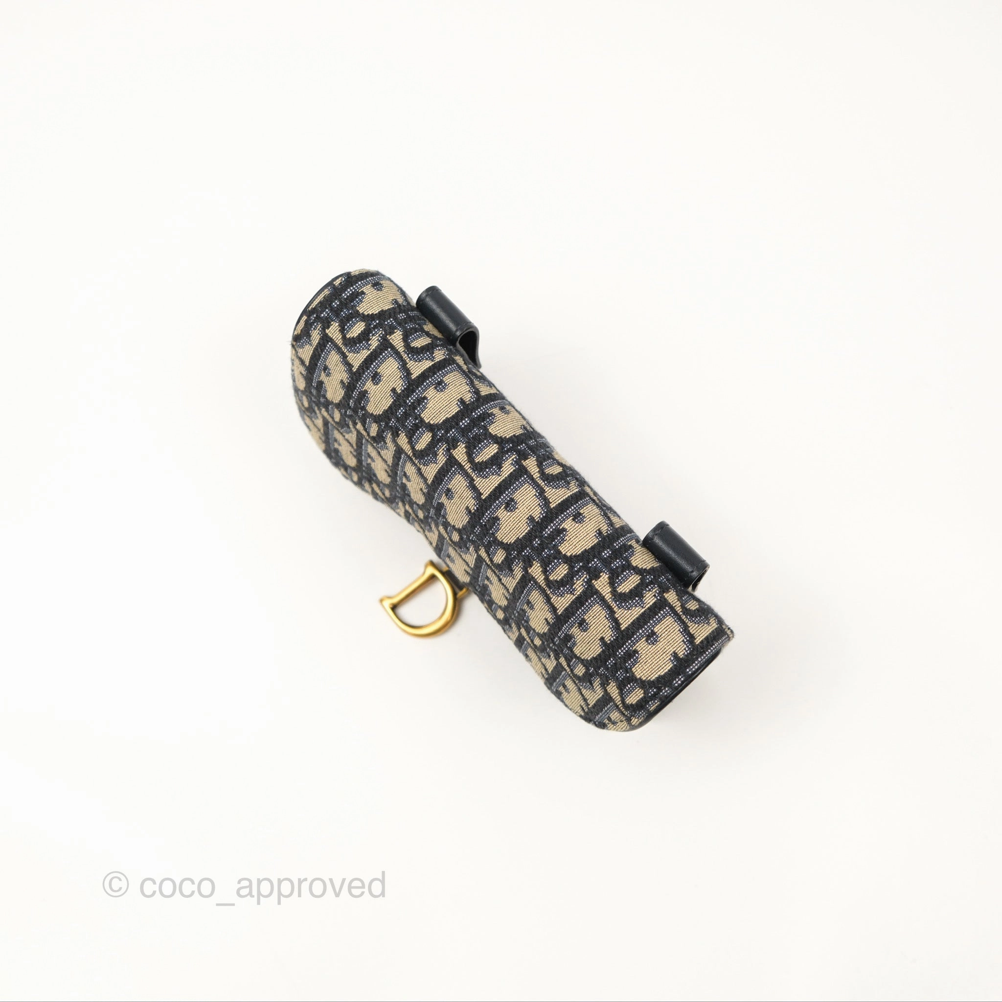 Christian Dior Blue Dior Oblique Jacquard Saddle Belt Pouch