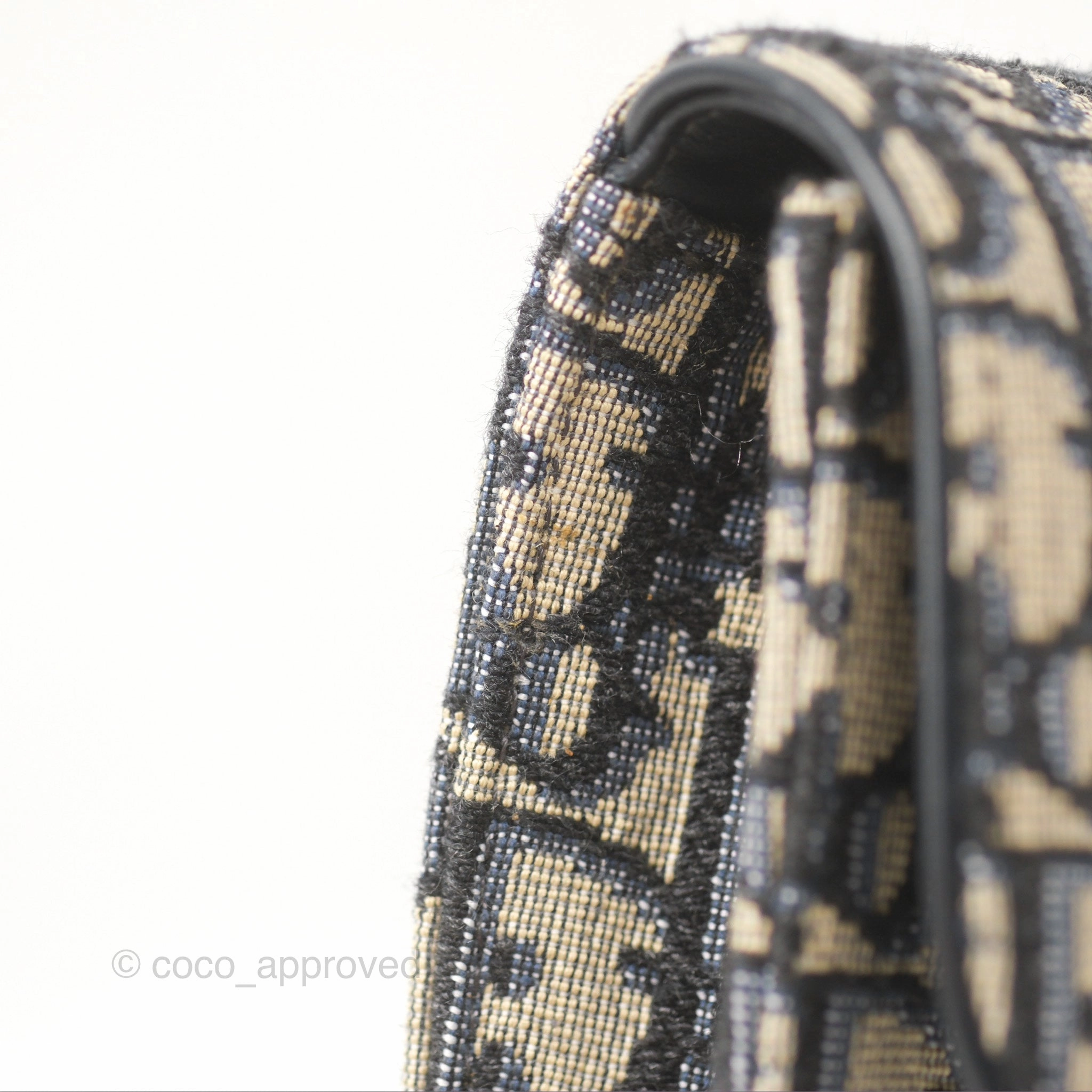 Christian Dior Blue Dior Oblique Jacquard Saddle Belt Pouch
