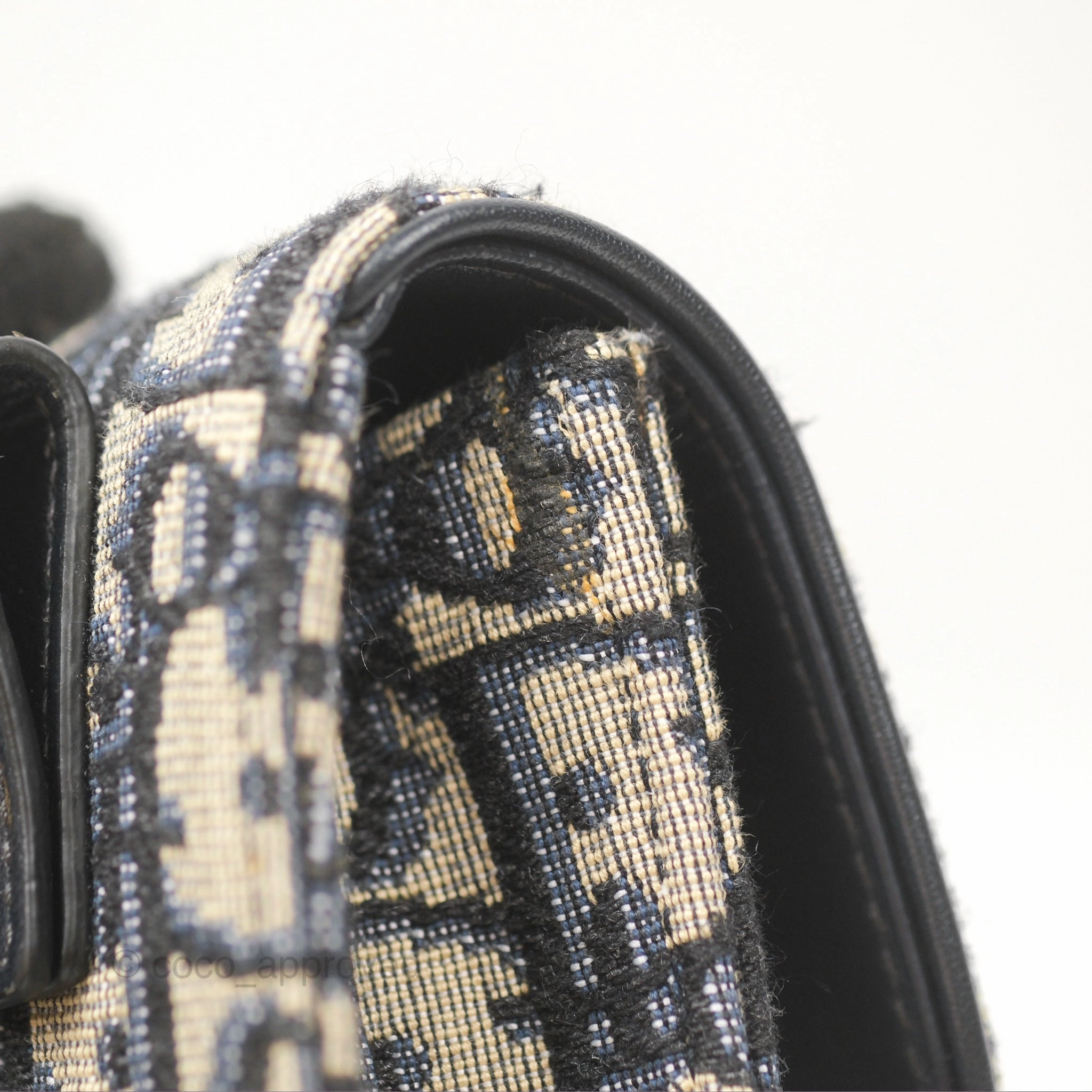 Christian Dior Blue Dior Oblique Jacquard Saddle Belt Pouch