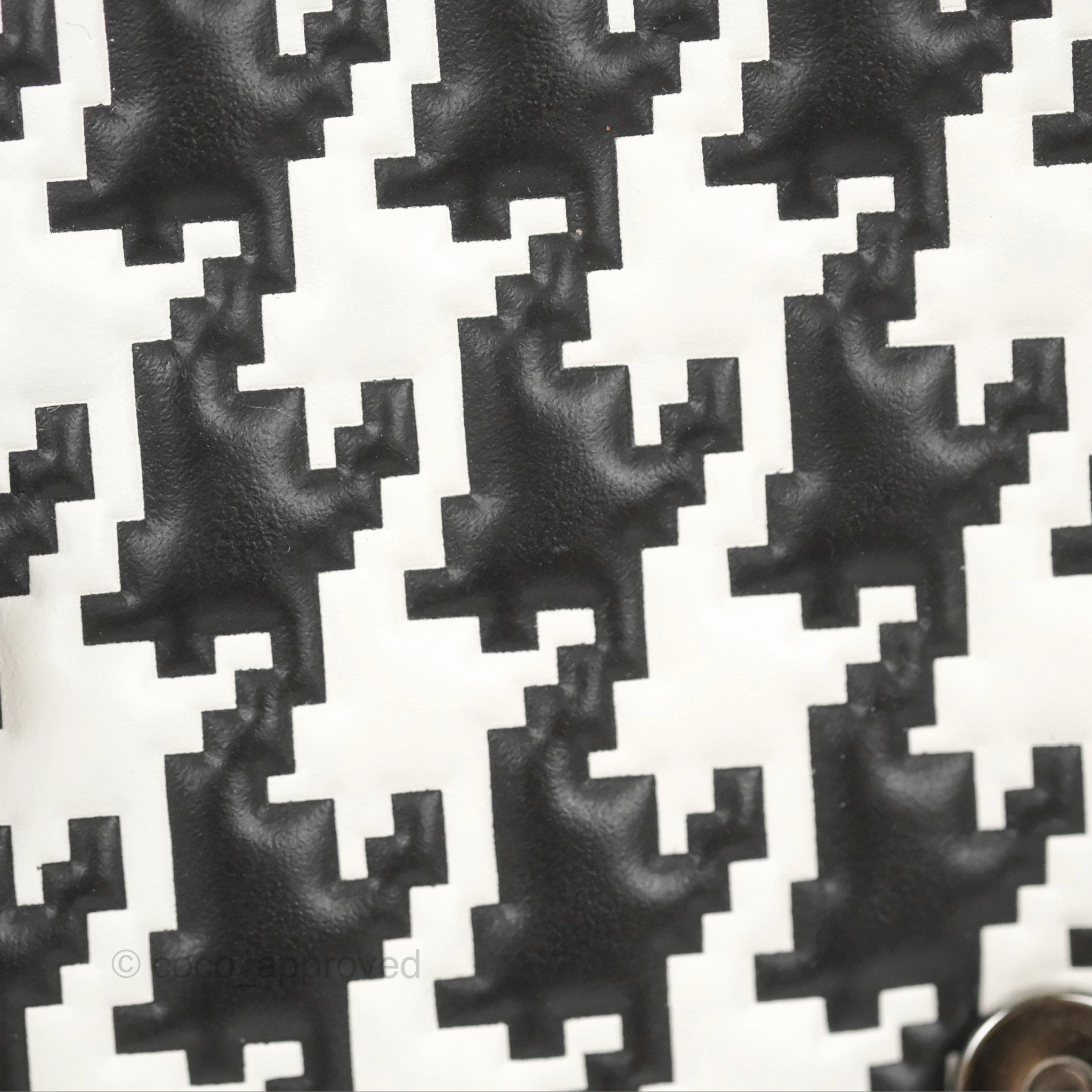 Christian Dior Bobby East-West Bag Black And White Houndstooth Embossed Calfskin