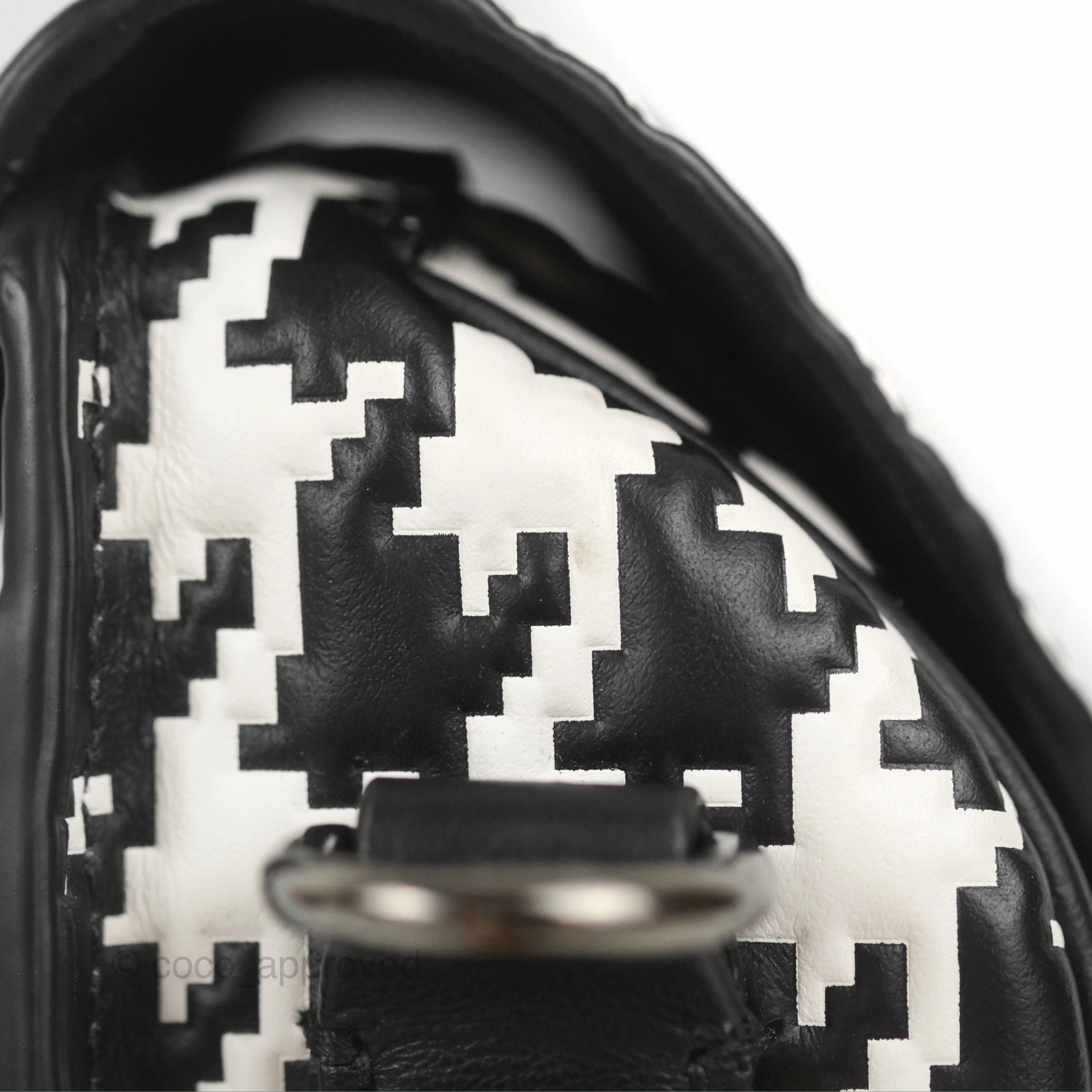 Christian Dior Bobby East-West Bag Black And White Houndstooth Embossed Calfskin
