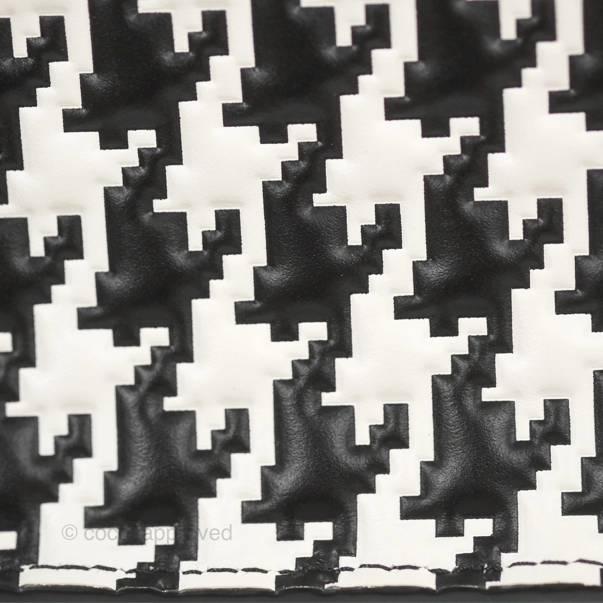 Christian Dior Bobby East-West Bag Black And White Houndstooth Embossed Calfskin