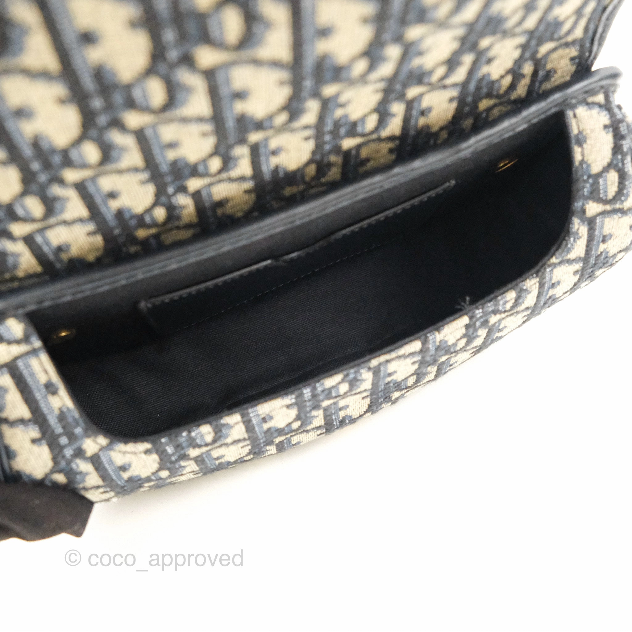 Christian Dior Bobby East-West Bag Blue Oblique Jacquard Canvas