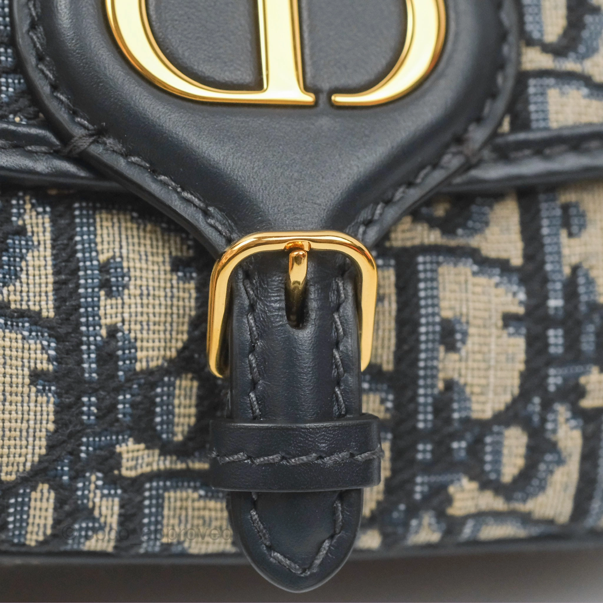 Christian Dior Bobby East-West Bag Blue Oblique Jacquard Canvas