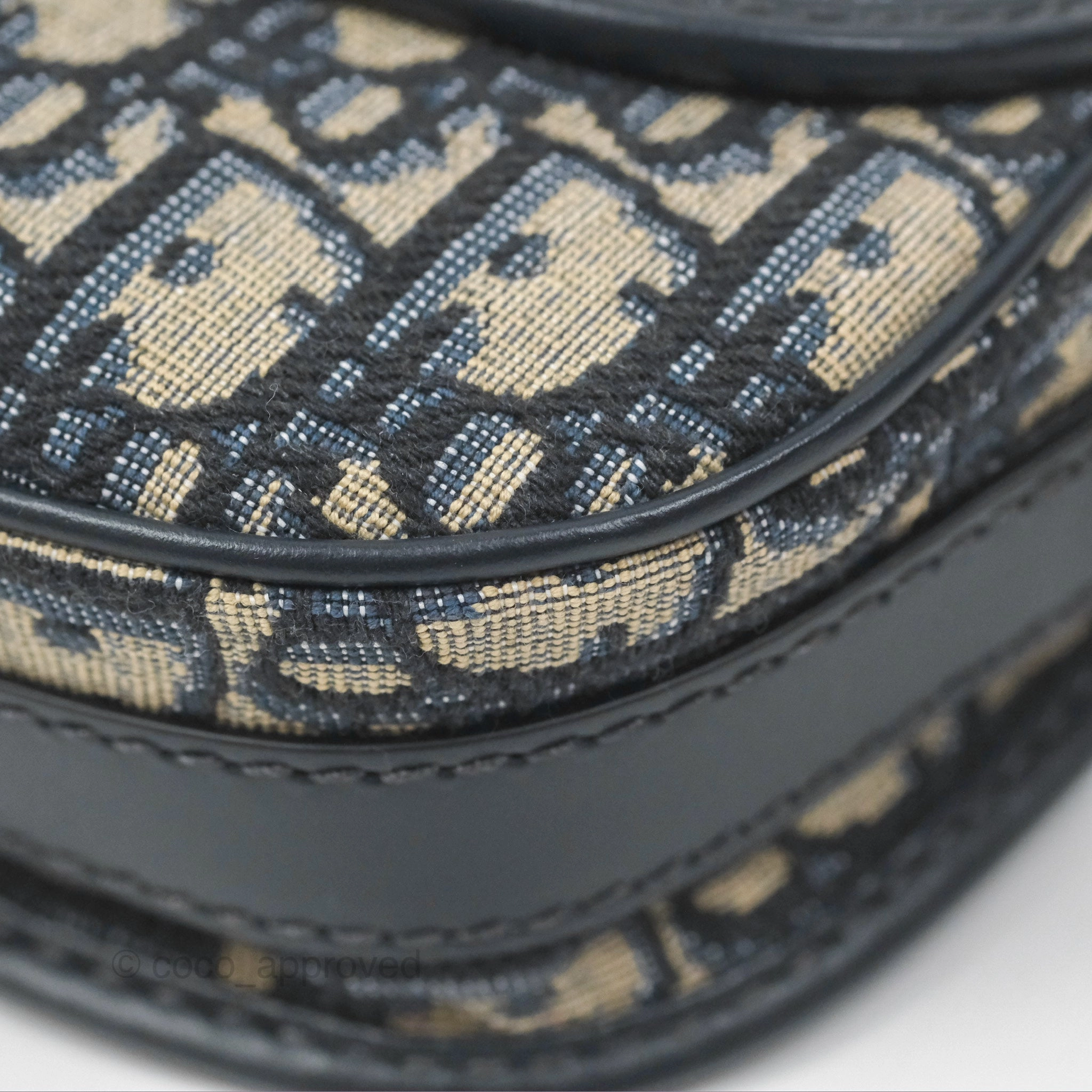 Christian Dior Bobby East-West Bag Blue Oblique Jacquard Canvas