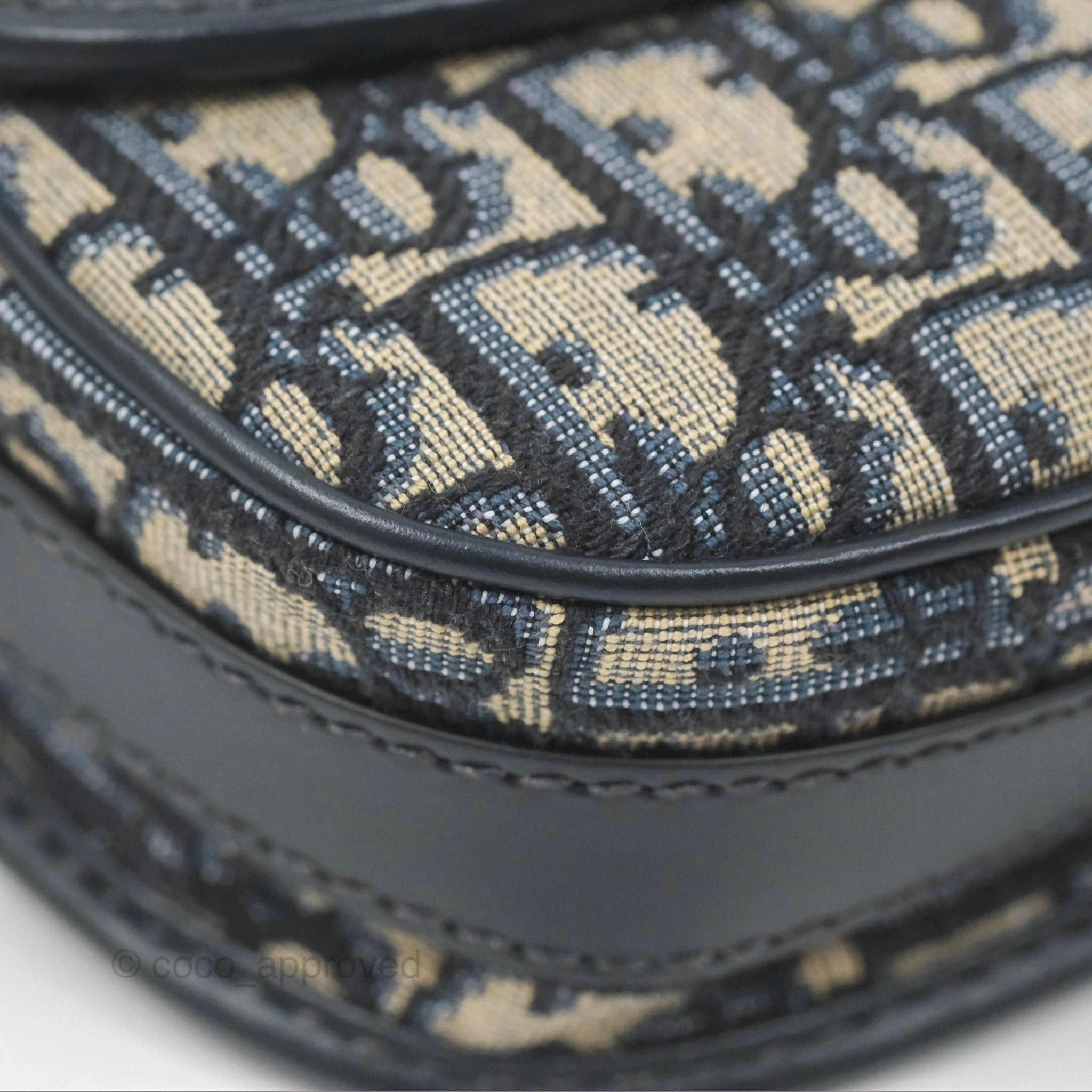 Christian Dior Bobby East-West Bag Blue Oblique Jacquard Canvas