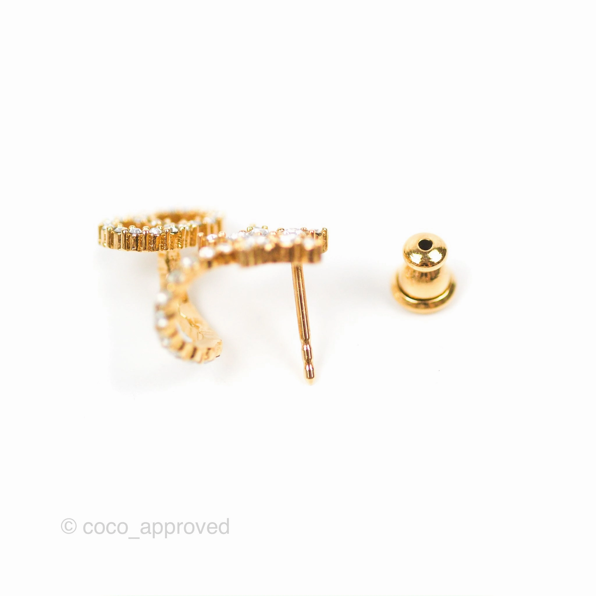 Christian Dior Clair D Lune Earrings Gold