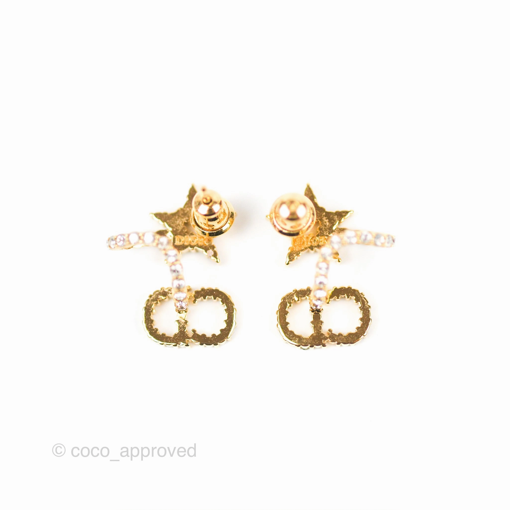 Christian Dior Clair D Lune Earrings Gold