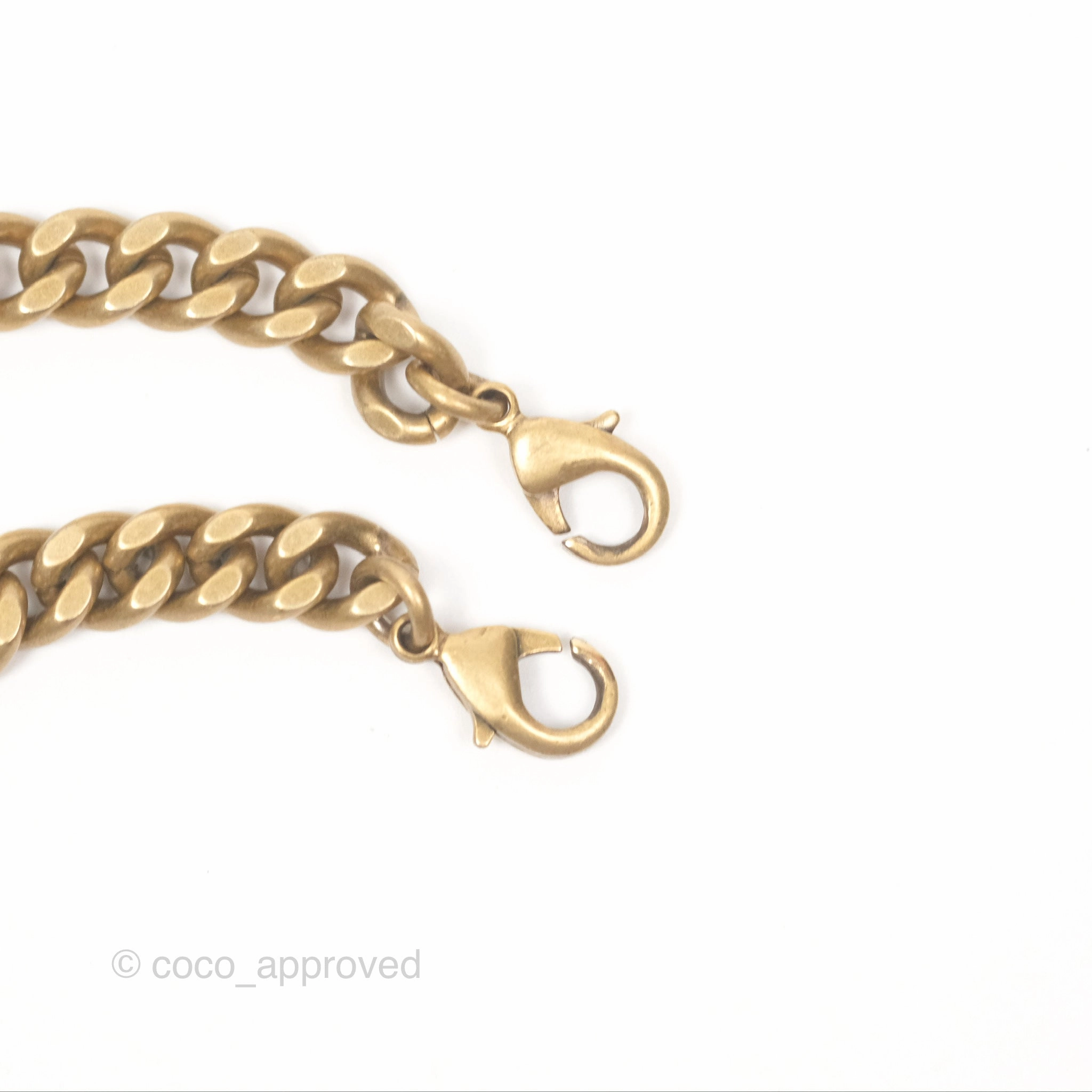 Christian Dior Diorama Wallet on Chain in White Calfskin Studded Gold
