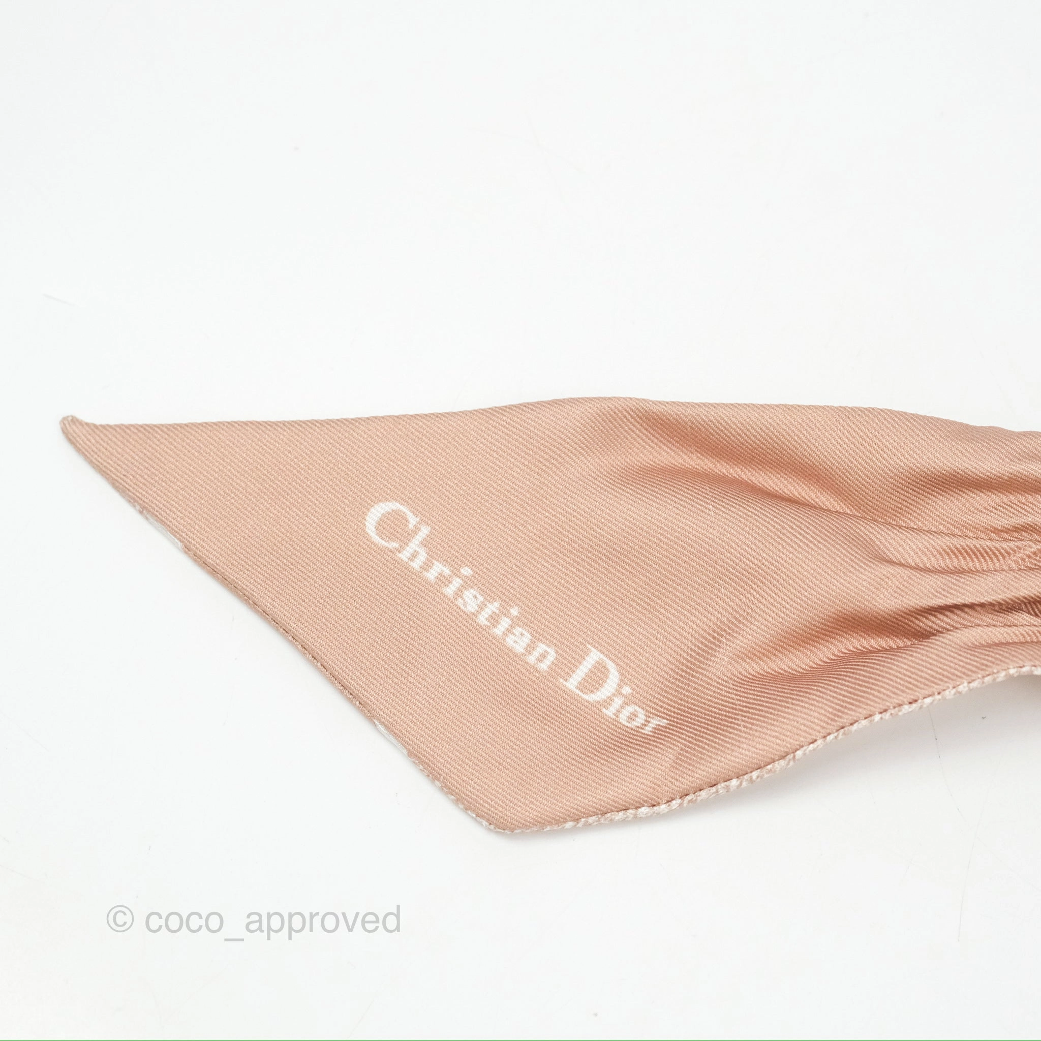 Christian Dior Houndstooth 30 Montaigne Silk Mitzah Scarf Twilly Rose Des Vents