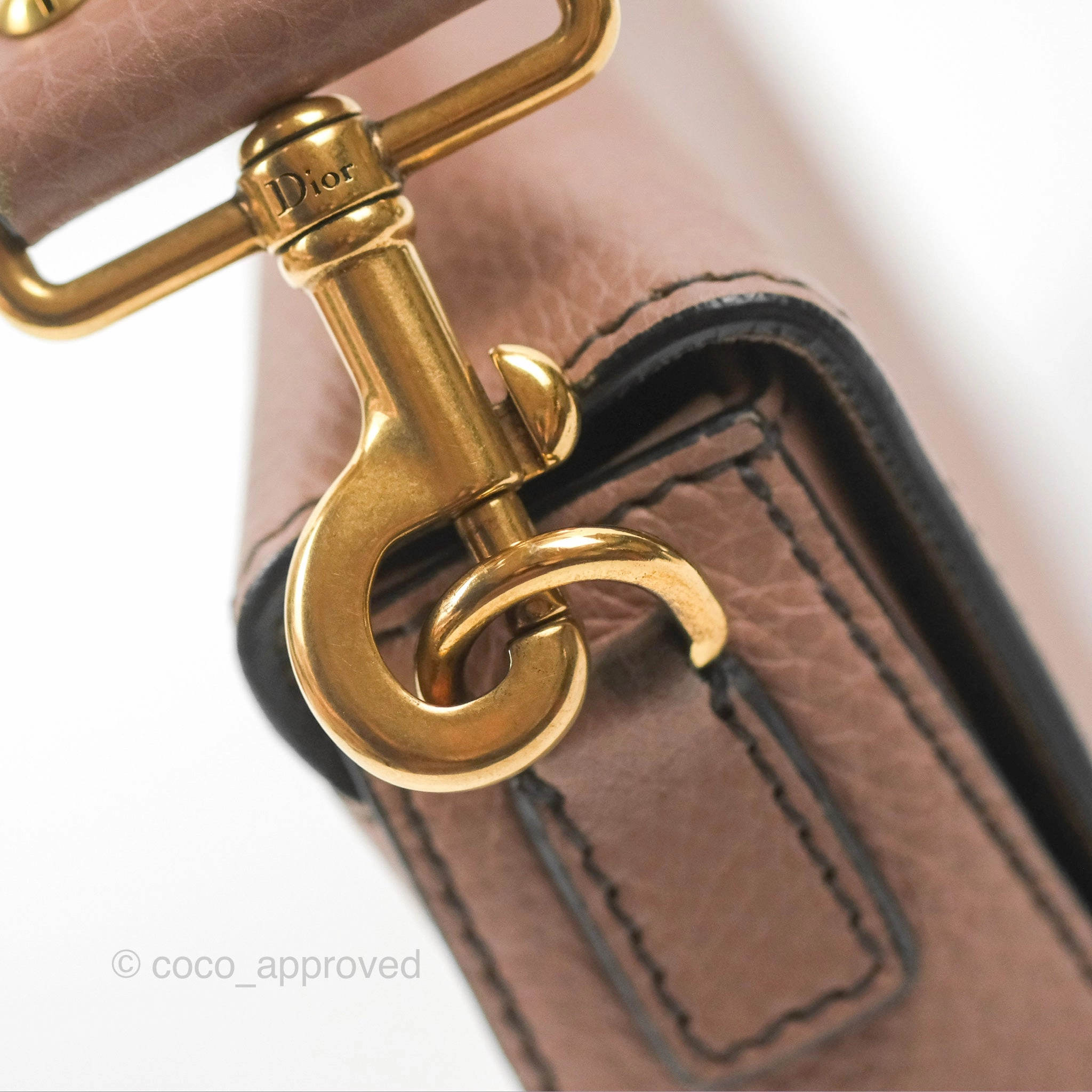 Christian Dior J'Adior Strap Flap Bag Dusty Pink Grained Calfskin