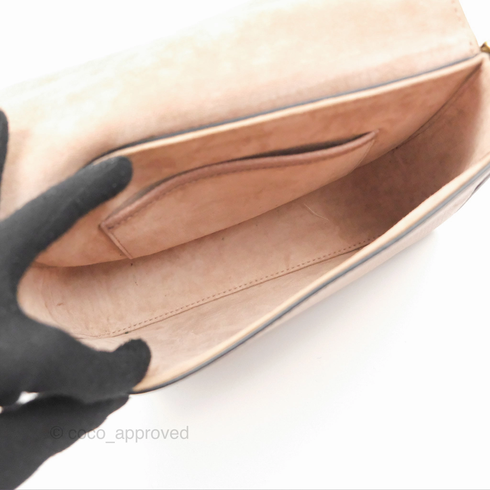Christian Dior J'Adior Strap Flap Bag Dusty Pink Grained Calfskin