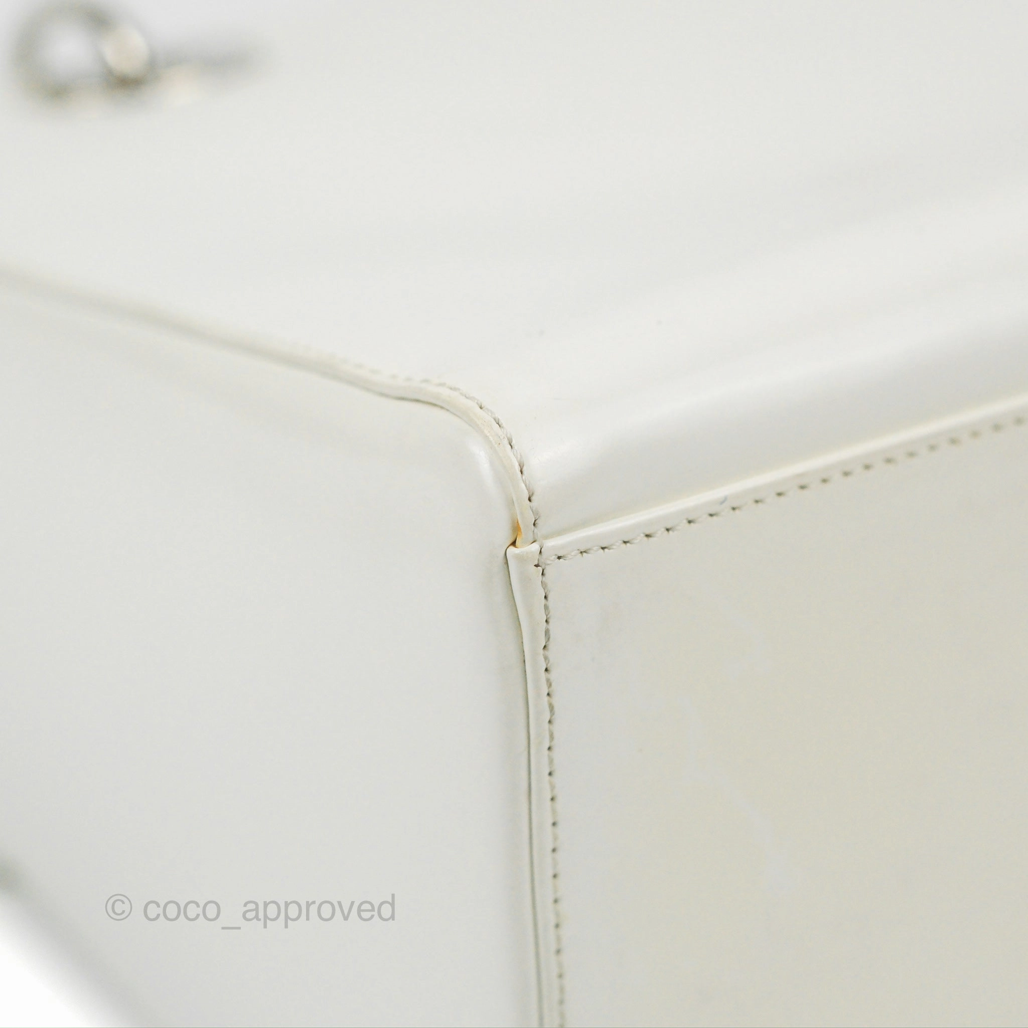 Christian Dior Lady Dior White Calfskin Silver Hardware