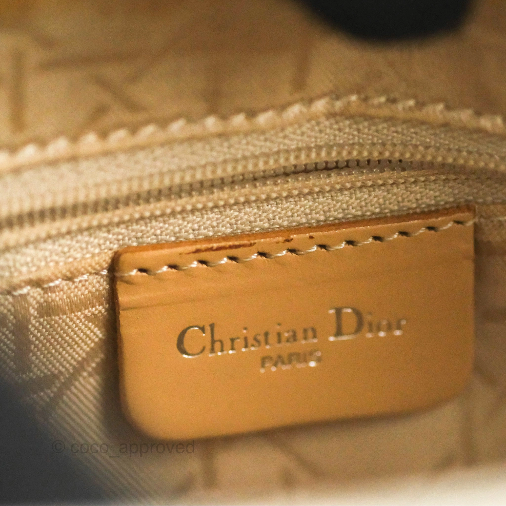 Christian Dior Lady Dior White Calfskin Silver Hardware