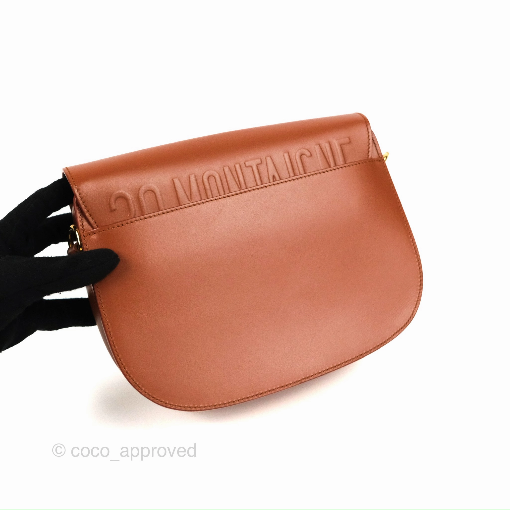 Christian Dior Medium Bobby Flap Camel Box Calfskin