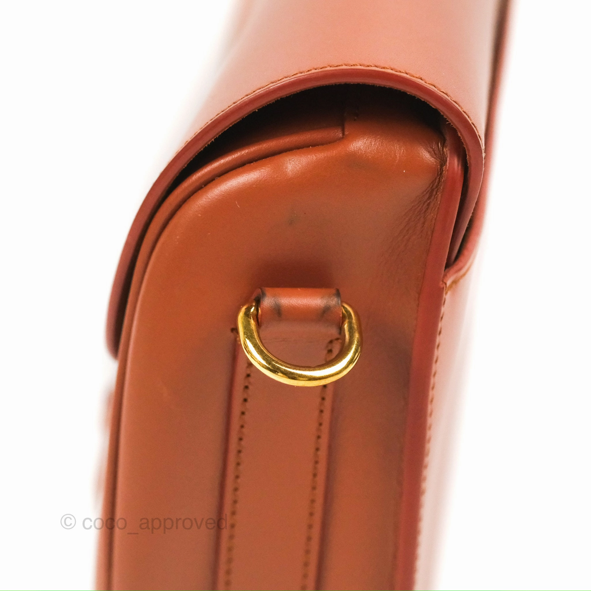 Christian Dior Medium Bobby Flap Camel Box Calfskin