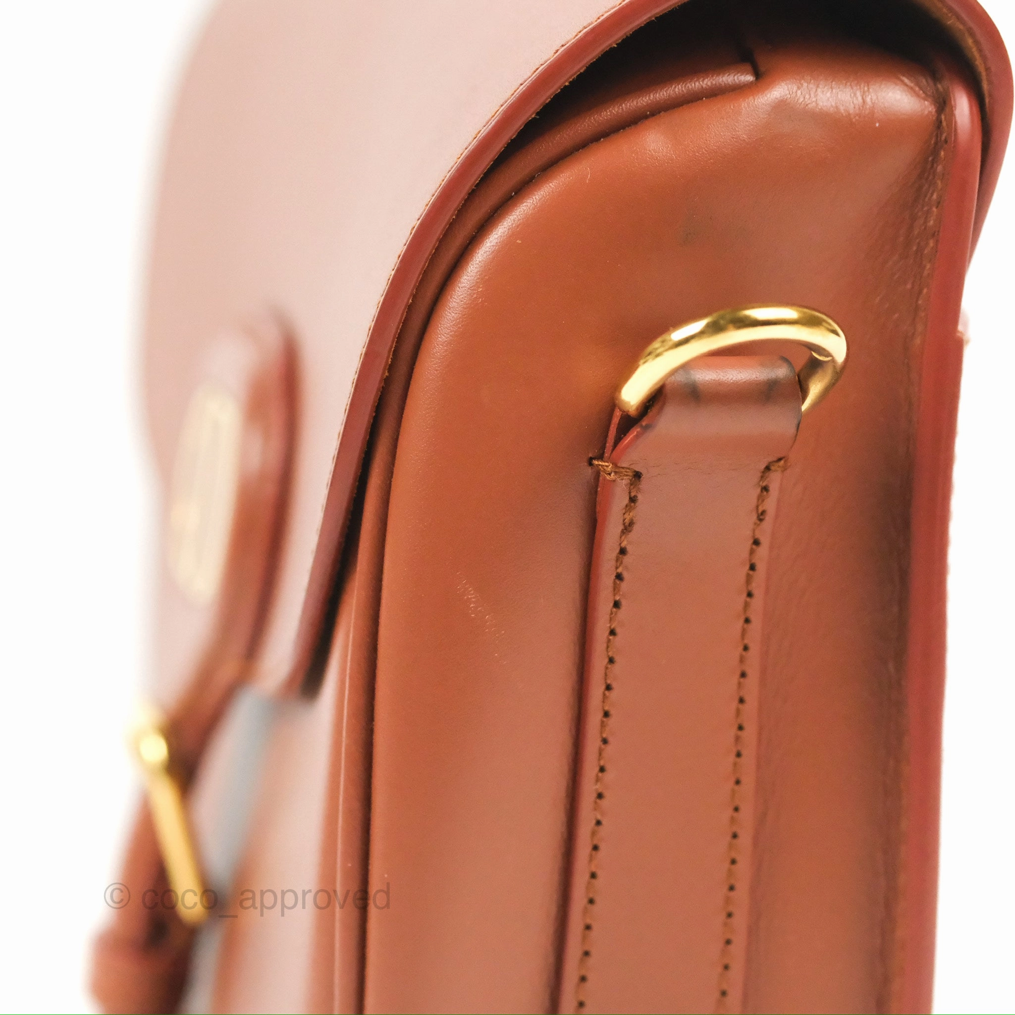 Christian Dior Medium Bobby Flap Camel Box Calfskin