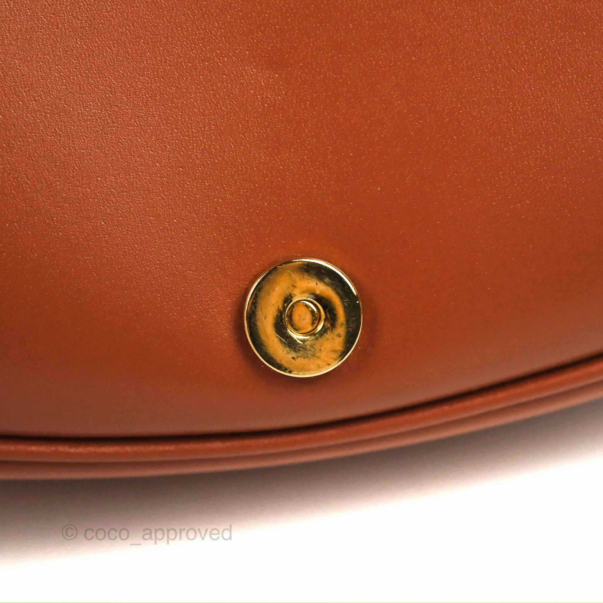 Christian Dior Medium Bobby Flap Camel Box Calfskin